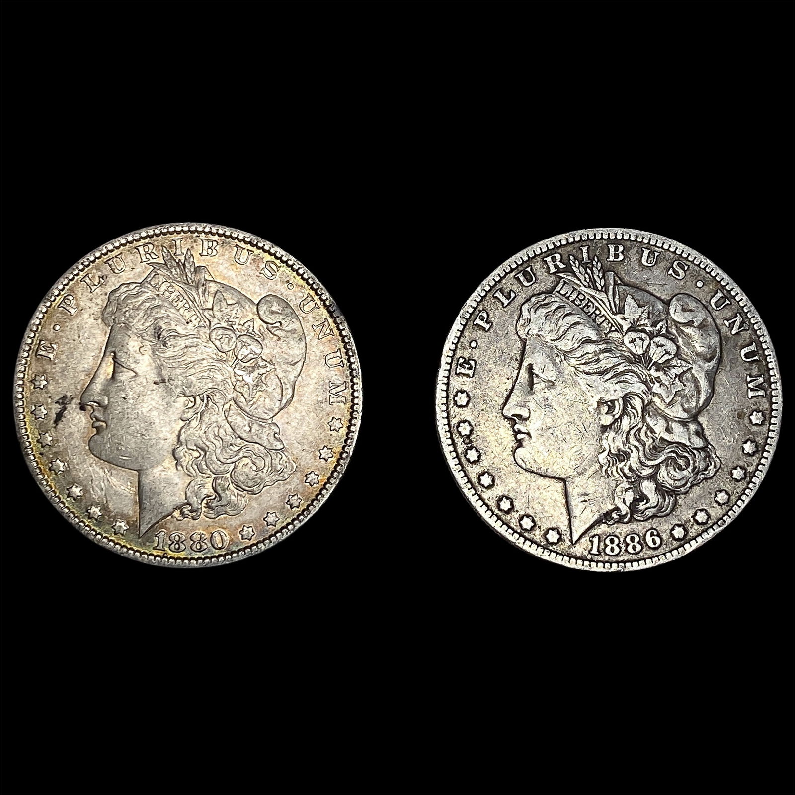 1880-S/1886 Silver Morgan Dollar NEARLY UNCIRCULATED: 1880-S/1886 Silver Morgan Dollar NEARLY UNCIRCULATED