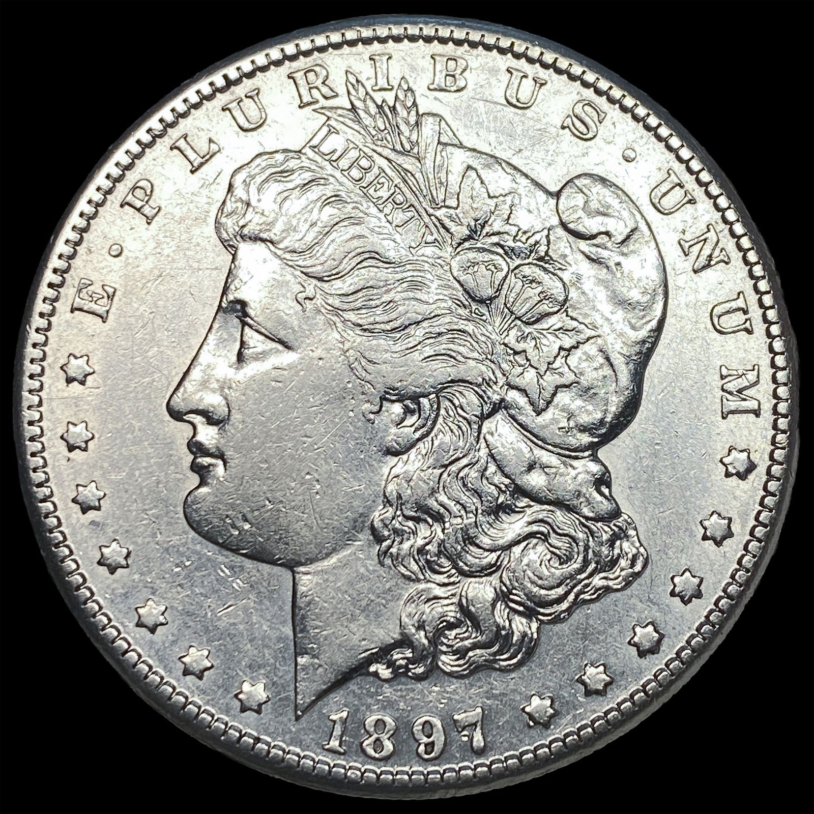 1897-S Silver Morgan Dollar CHOICE AU: 1897-S Silver Morgan Dollar CHOICE AU