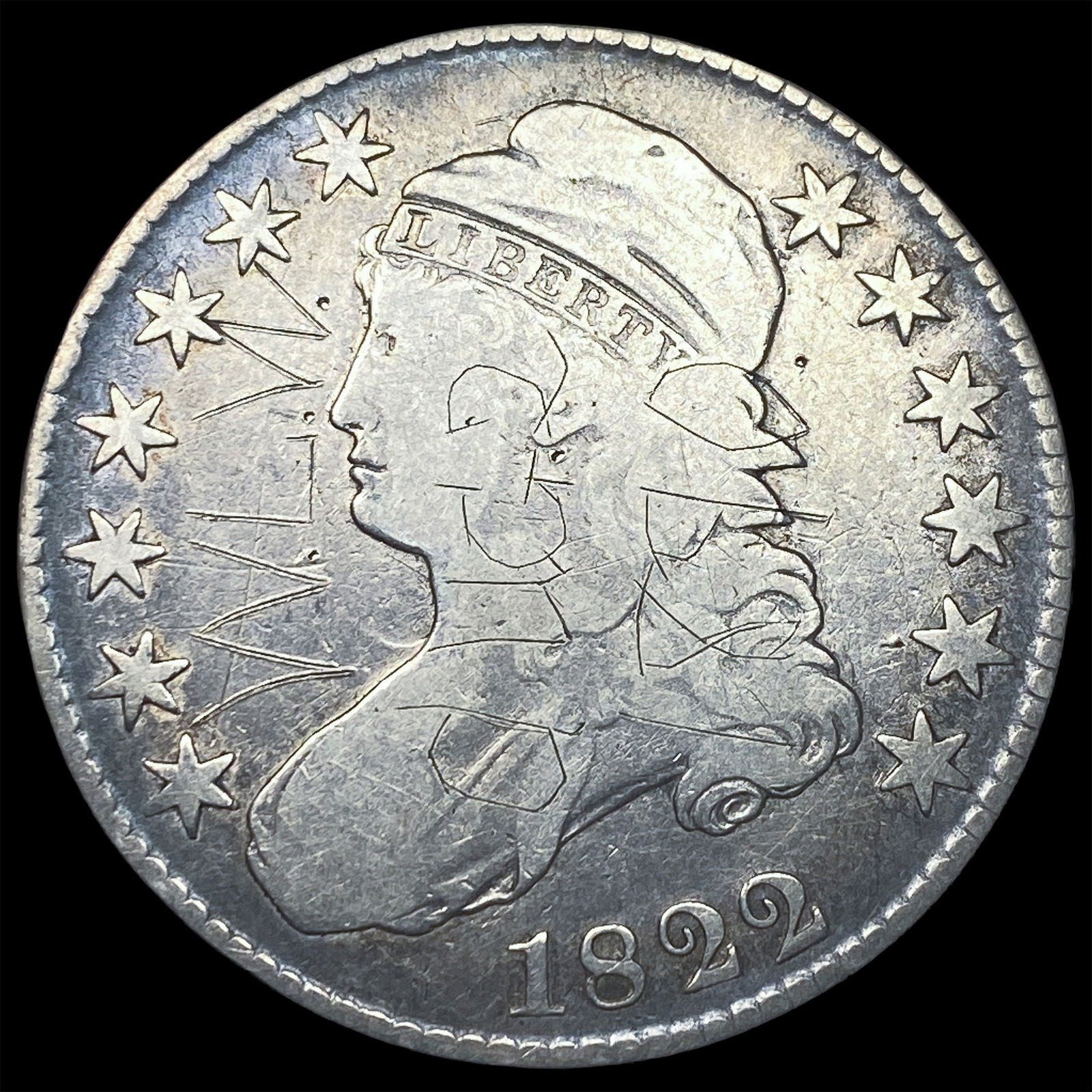 1822 Capped Bust Half Dollar HIGH GRADE (1 of 2)