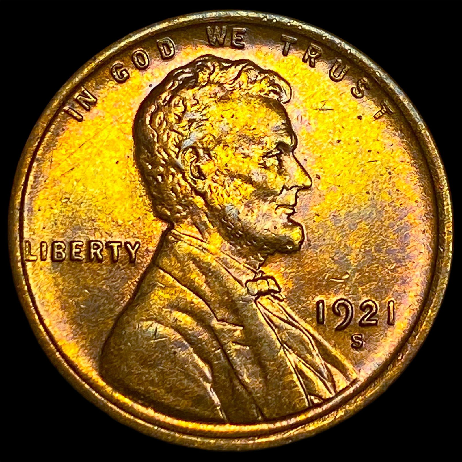 1921-S Lincoln Wheat Cent UNCIRCULATED: 1921-S Lincoln Wheat Cent UNCIRCULATED