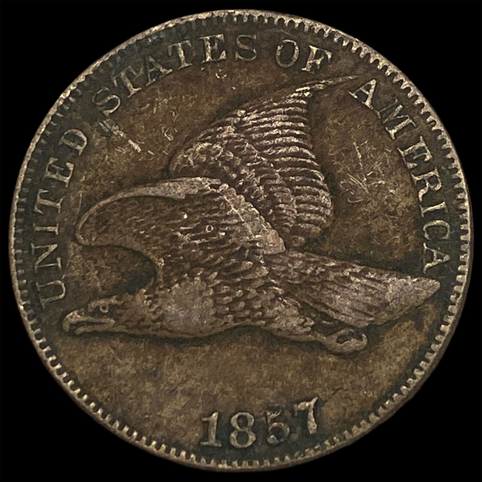 1857 Flying Eagle Cent CLOSELY UNCIRCULATED (1 of 2)