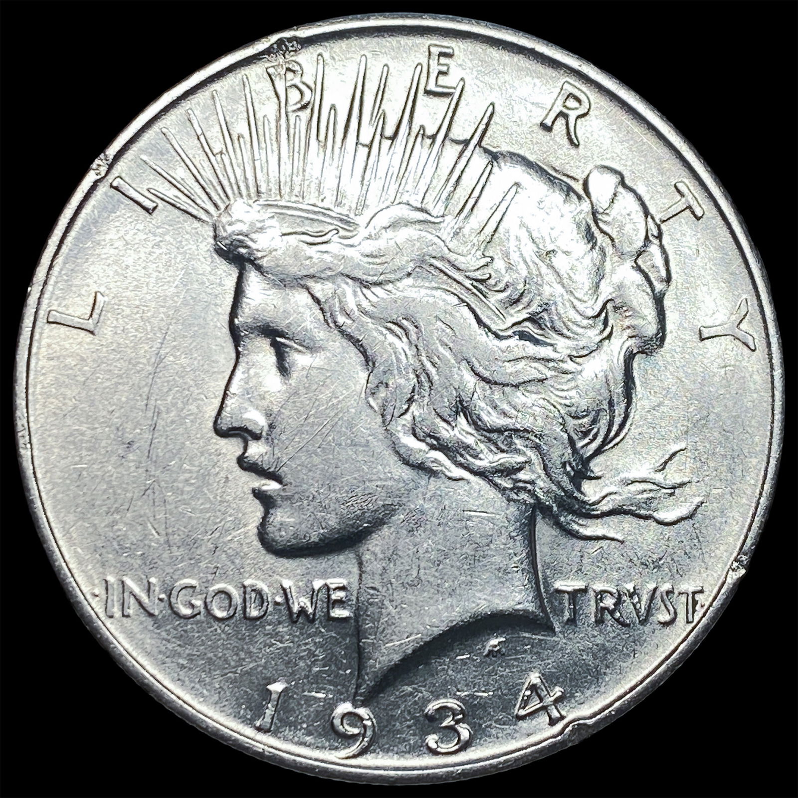 1934 Silver Peace Dollar CHOICE AU: 1934 Silver Peace Dollar CHOICE AU