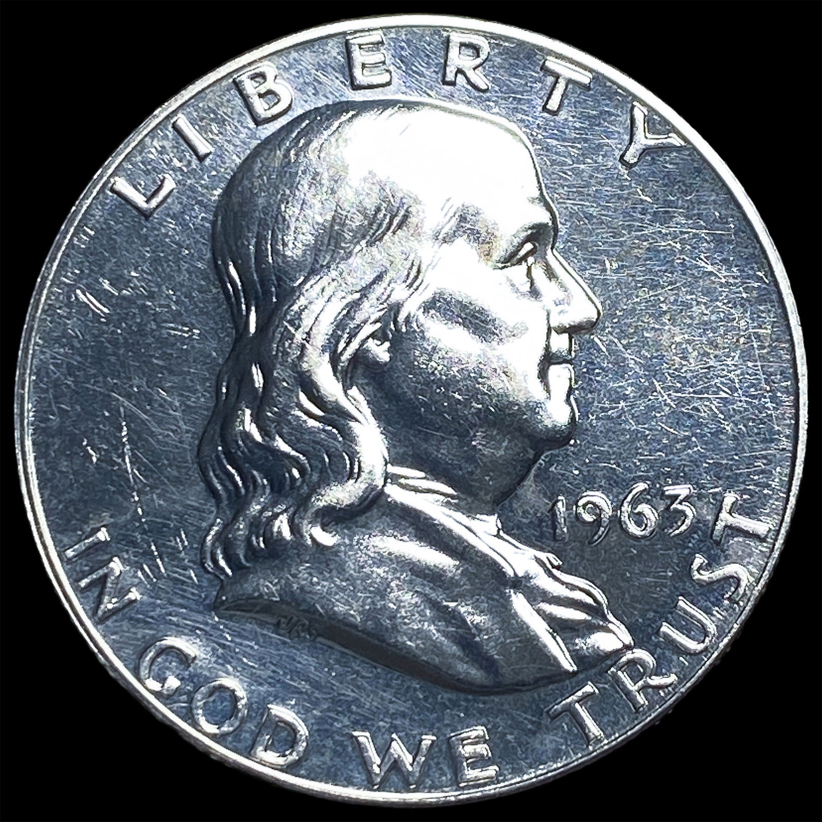 1963 Franklin Silver Half Dollar GEM PROOF: 1963 Franklin Silver Half Dollar GEM PROOF