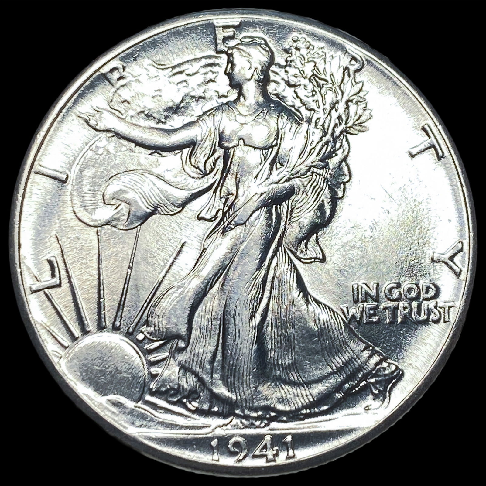1941 Silver Half Dollar (Walking Liberty) CHOICE BU: 1941 Silver Half Dollar (Walking Liberty) CHOICE BU