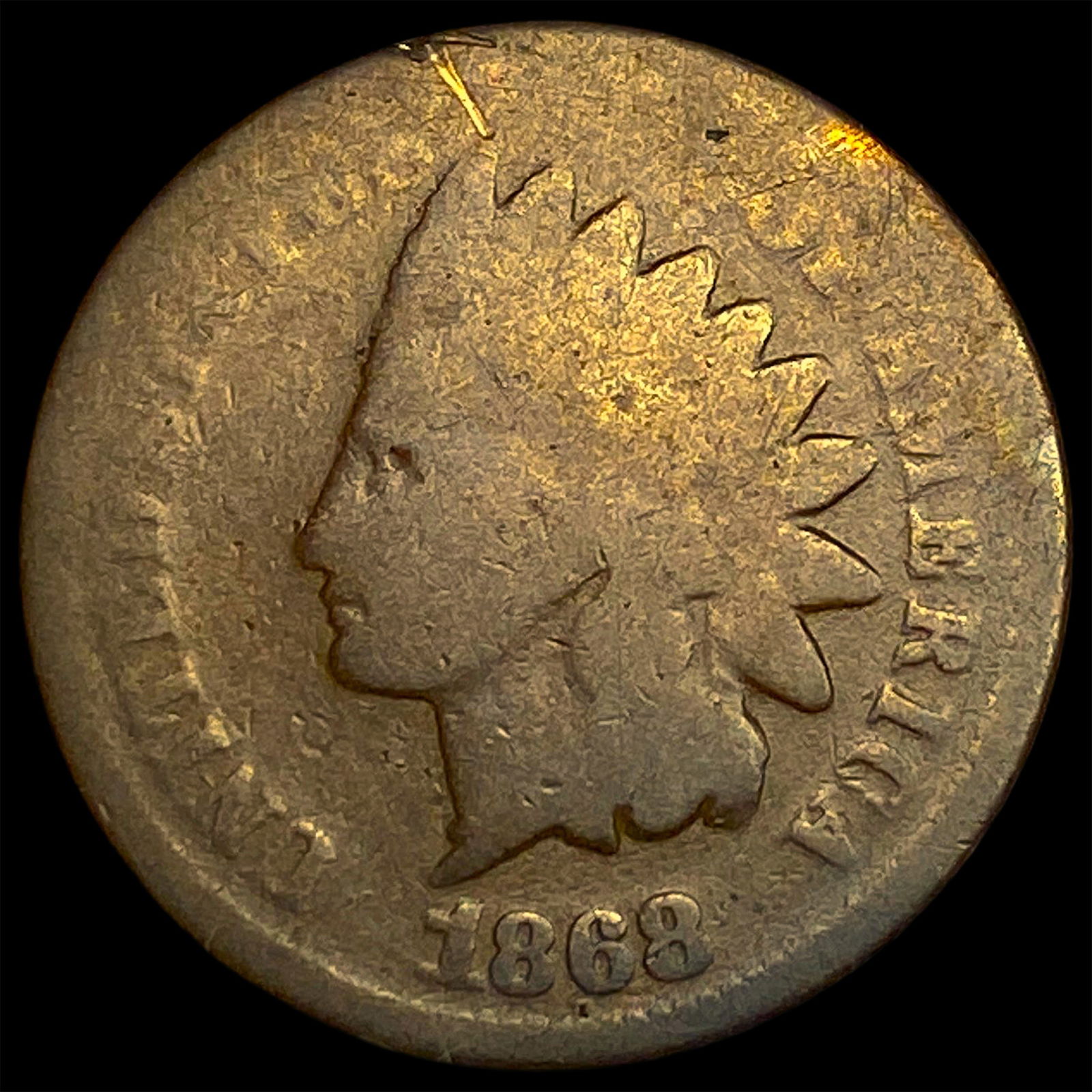 1868 Indian Head Cent NICELY CIRCULATED (1 of 2)