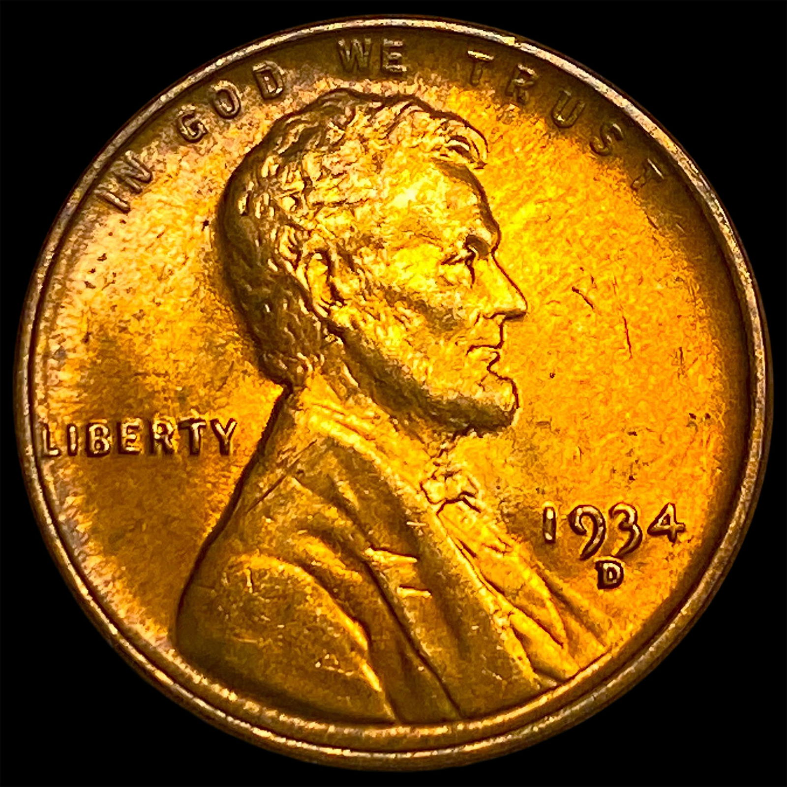 1934-D Lincoln Wheat Cent GEM BU (1 of 2)