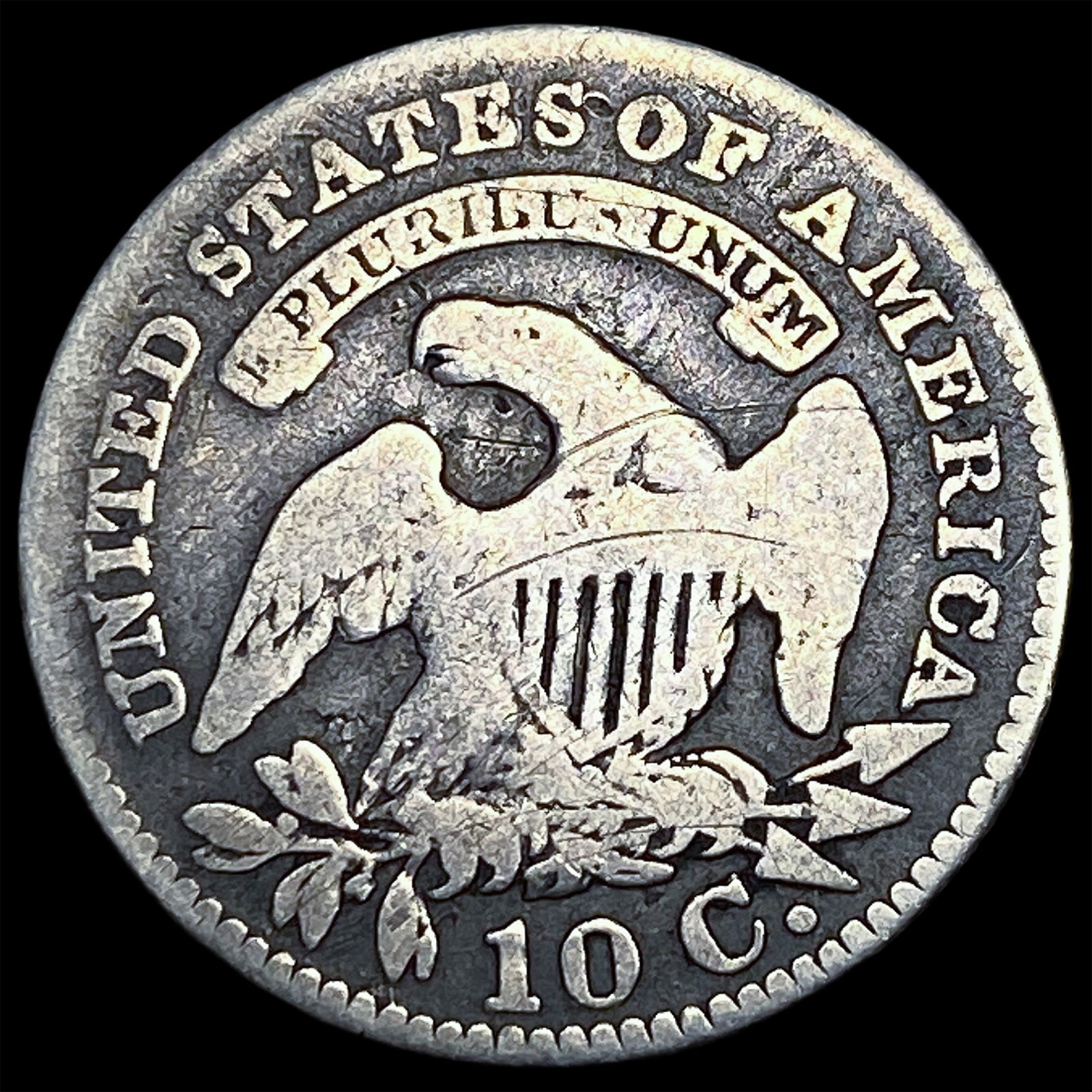 1827 Capped Bust Dime NICELY CIRCULATED - 2