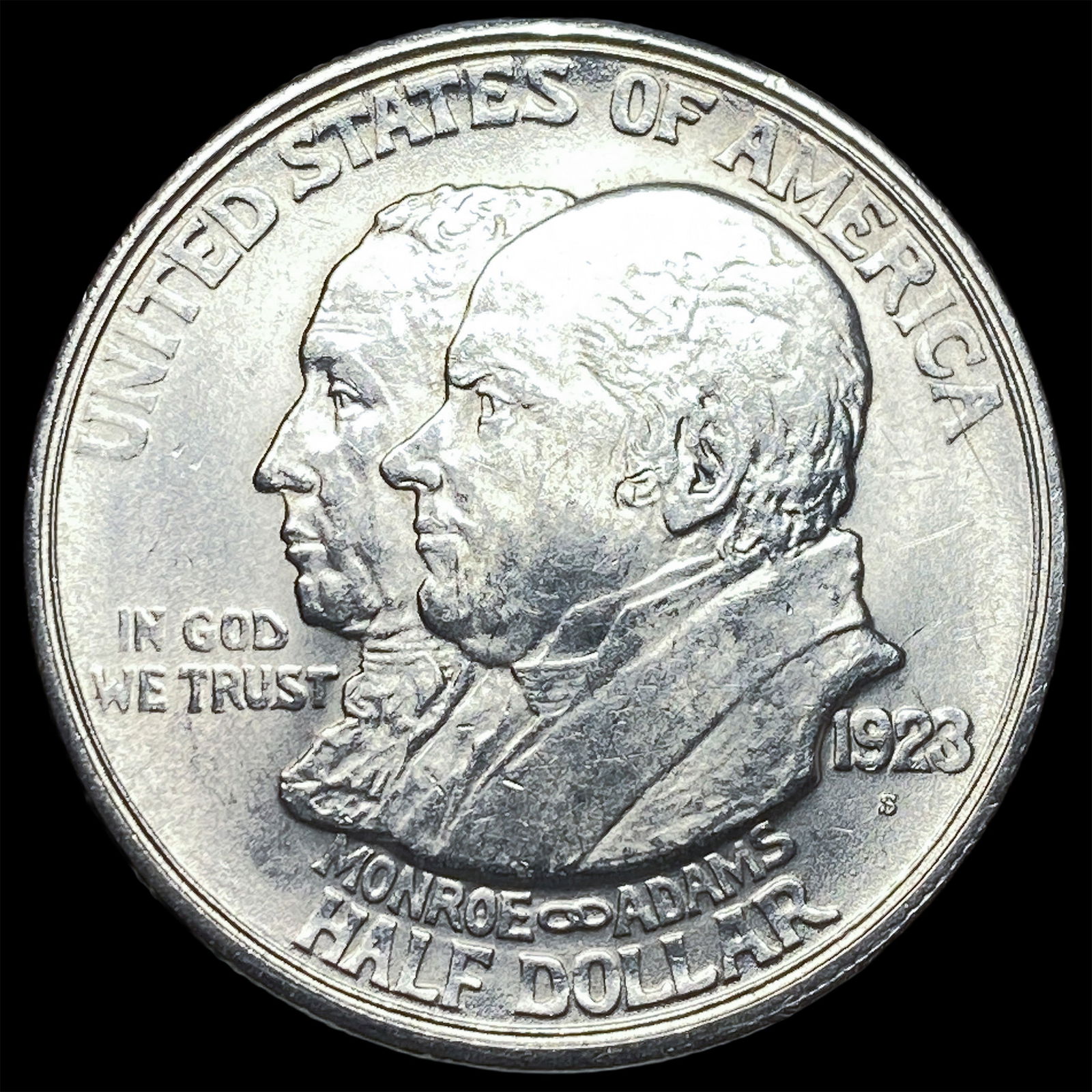 1923-S Silver Monroe Doctrine Centennial Half Dollar UNCIRCULATED: 1923-S Silver Monroe Doctrine Centennial Half Dollar UNCIRCULATED