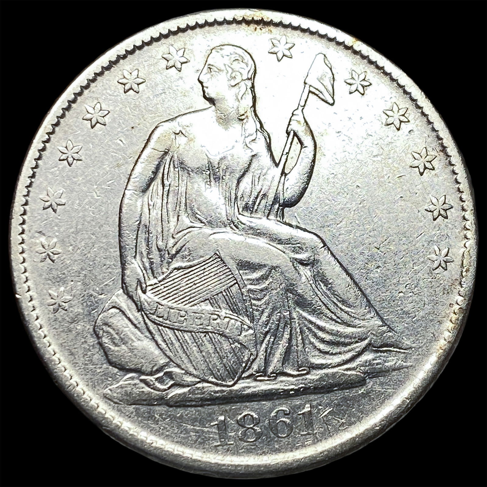 1861-O Silver Half Dollar CHOICE AU (1 of 2)