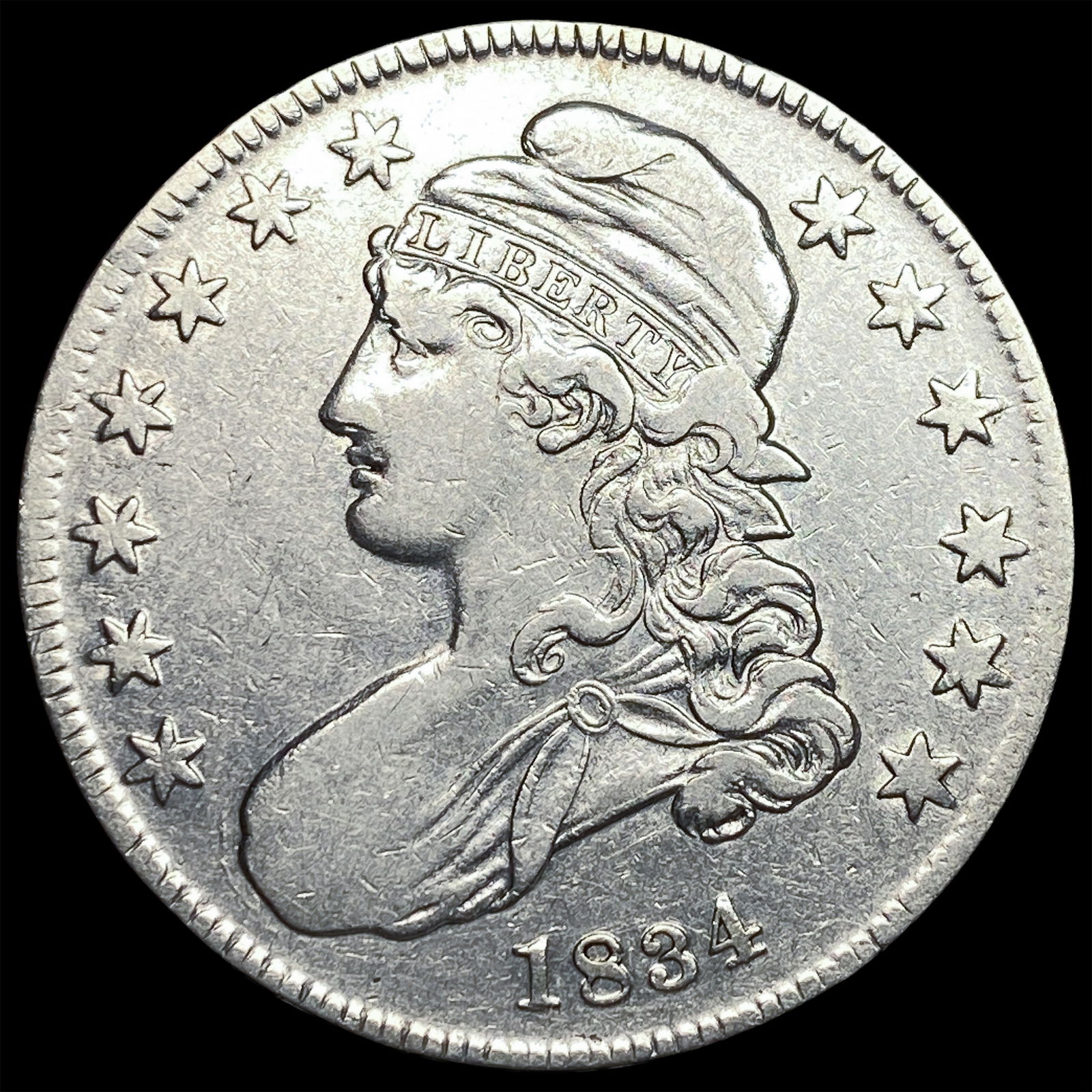1834 Capped Bust Half Dollar NEARLY UNCIRCULATED (1 of 2)