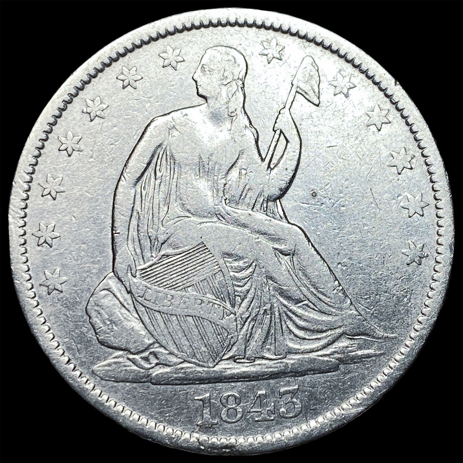 1843-O Silver Half Dollar CLOSELY UNCIRCULATED (1 of 2)