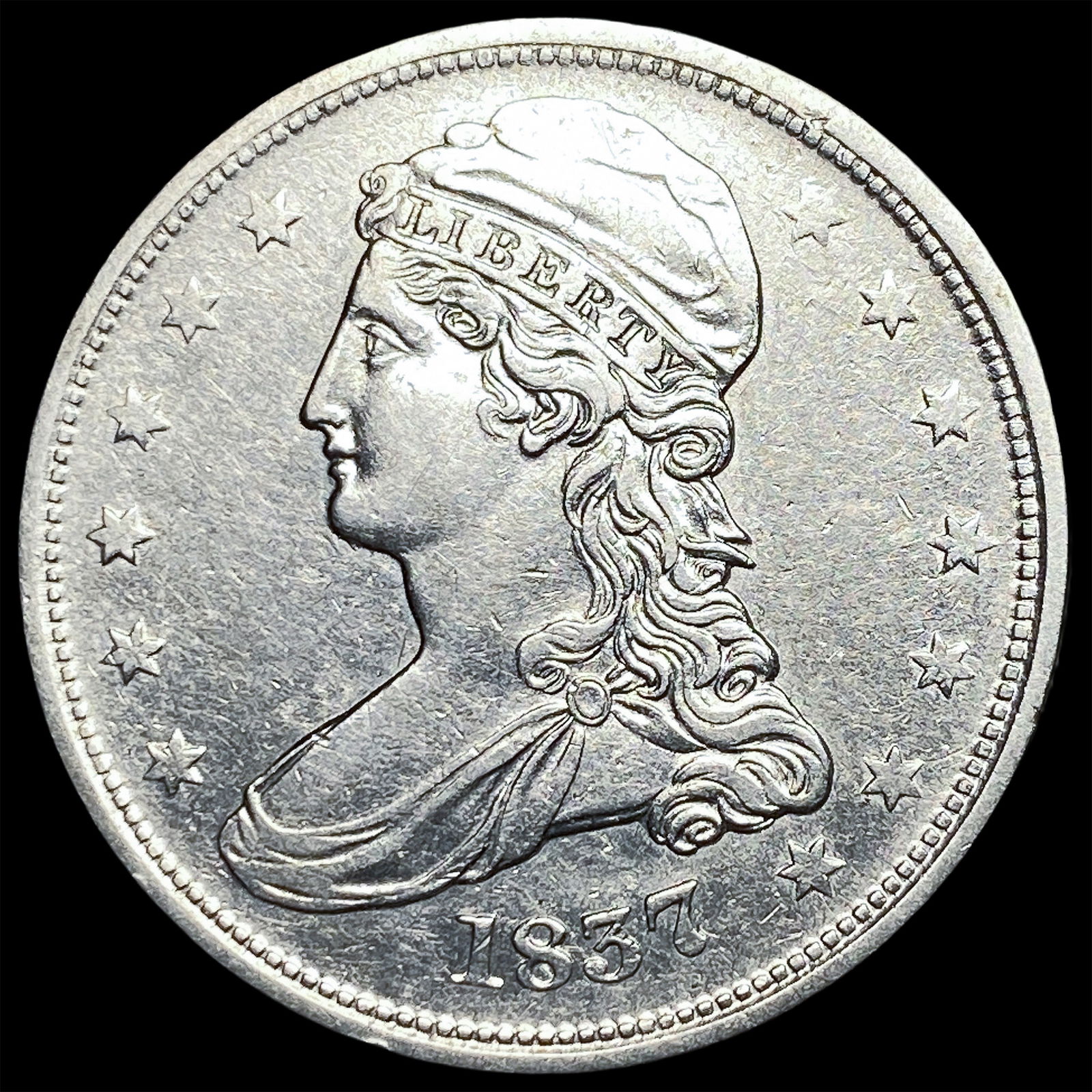 1837 Capped Bust Half Dollar CHOICE AU: 1837 Capped Bust Half Dollar CHOICE AU