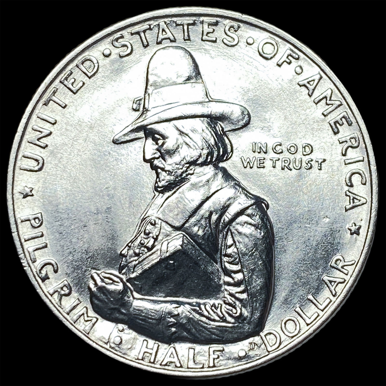 1920 Silver Pilgrim Tercentenary Half Dollar GEM BU (1 of 2)