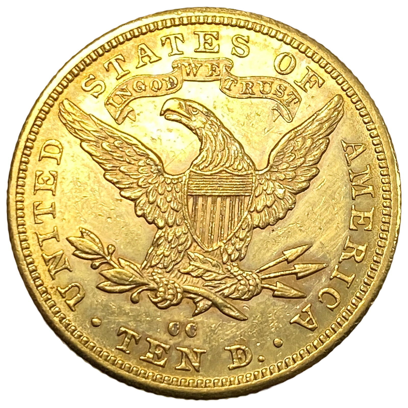 1882-CC $10 Gold Eagle - 2