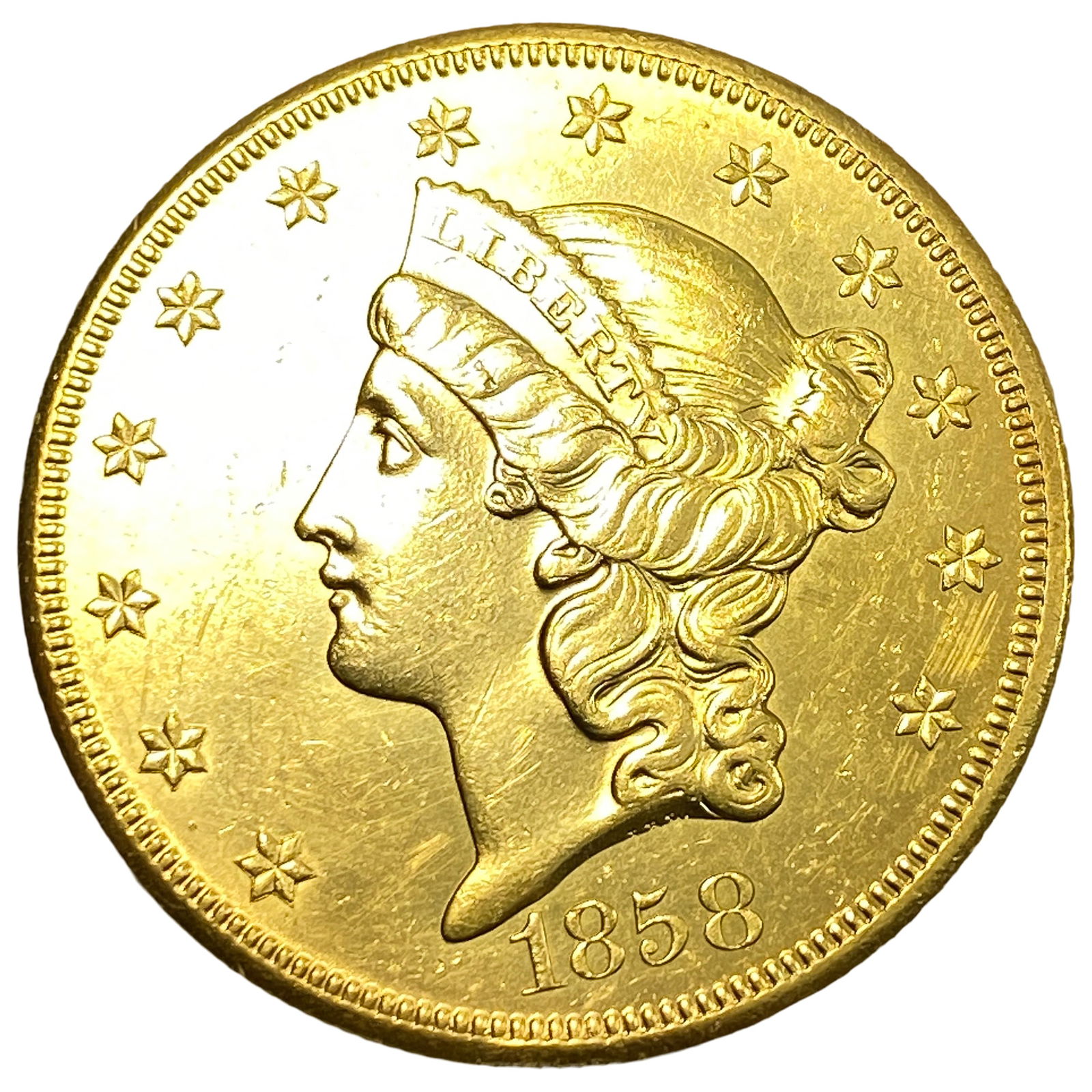 1858-S $20 Gold Double Eagle (1 of 2)