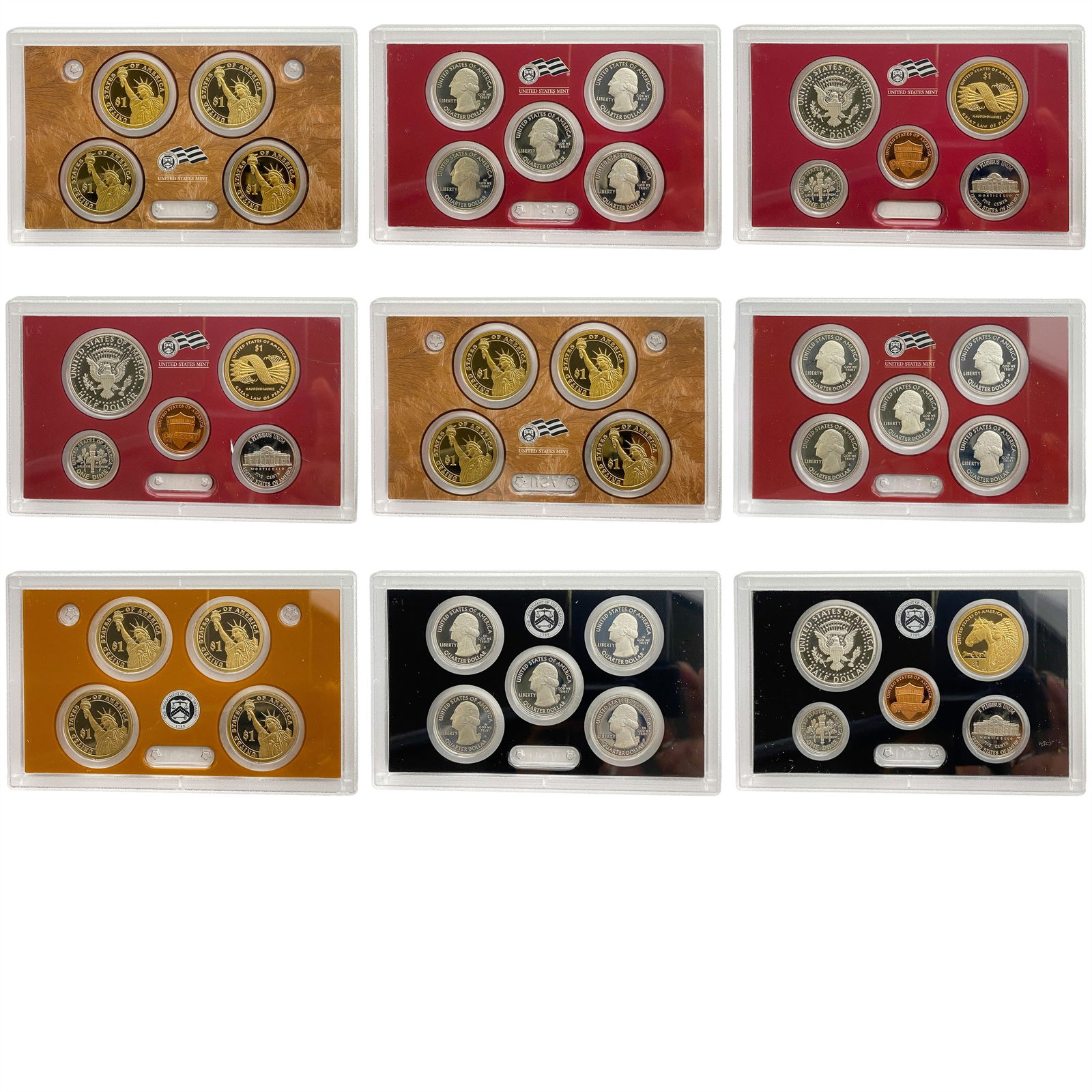 [3] 2010-2012 U.S. Proof Set Coins - 2