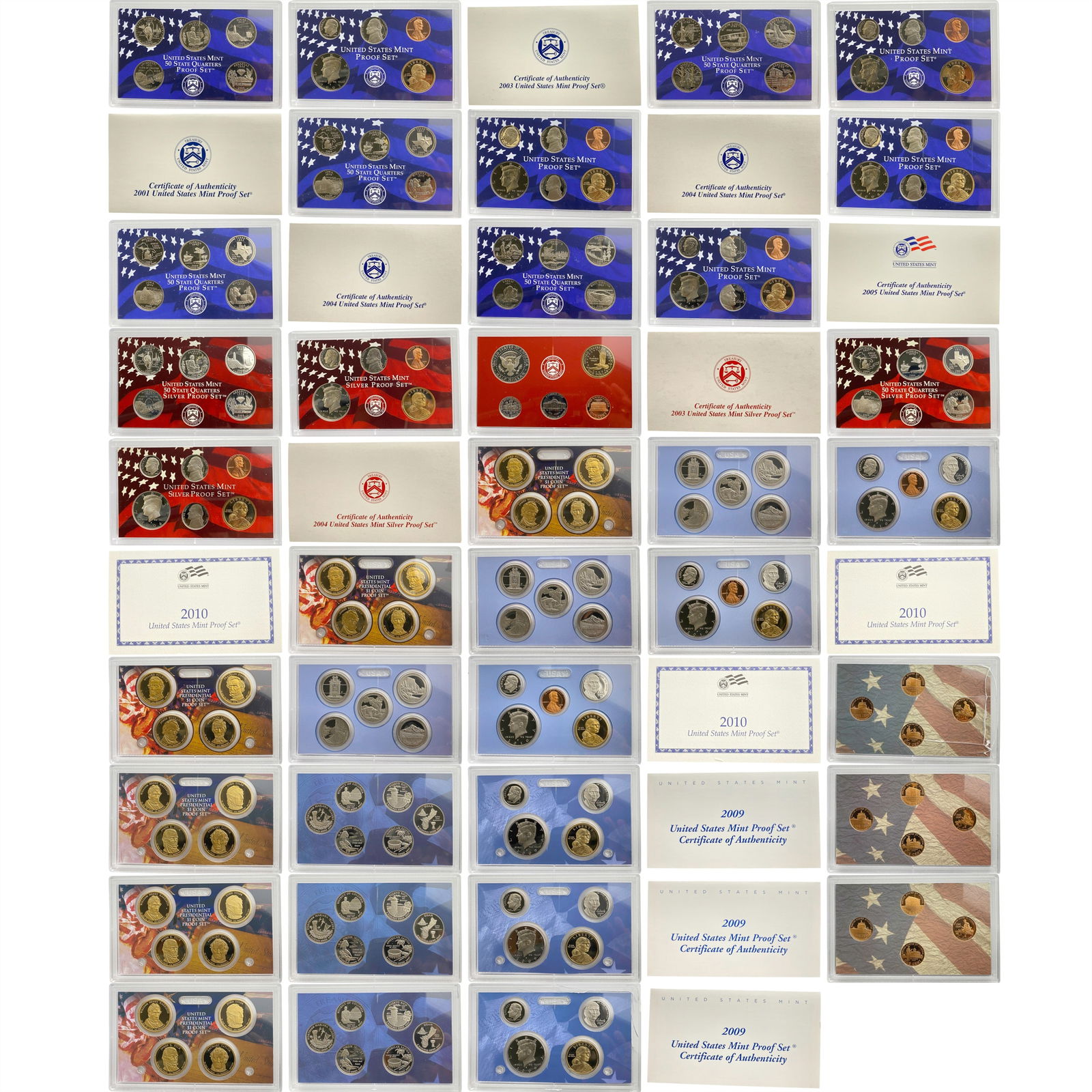 [13] 2001-2010 U.S. Proof Set Coins: [13] 2001-2010 U.S. Proof Set Coins
