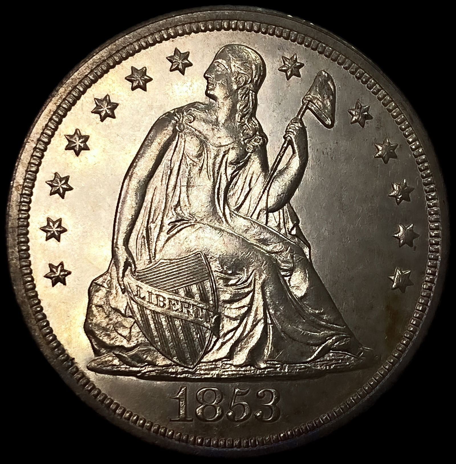 1853 Seated Liberty Dollar: 1853 Seated Liberty Dollar