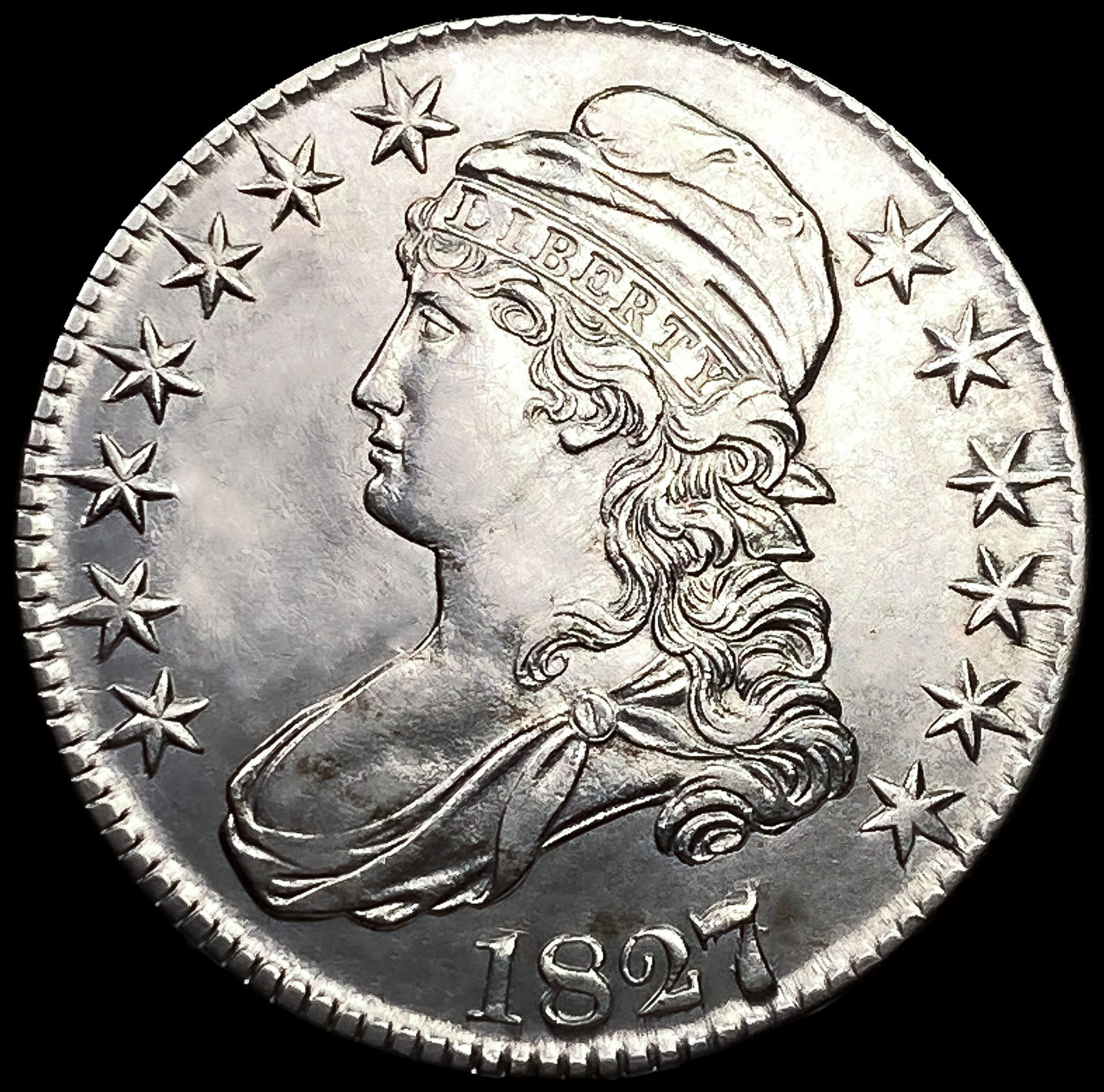 1827/6 Capped Bust Half Dollar: 1827/6 Capped Bust Half Dollar