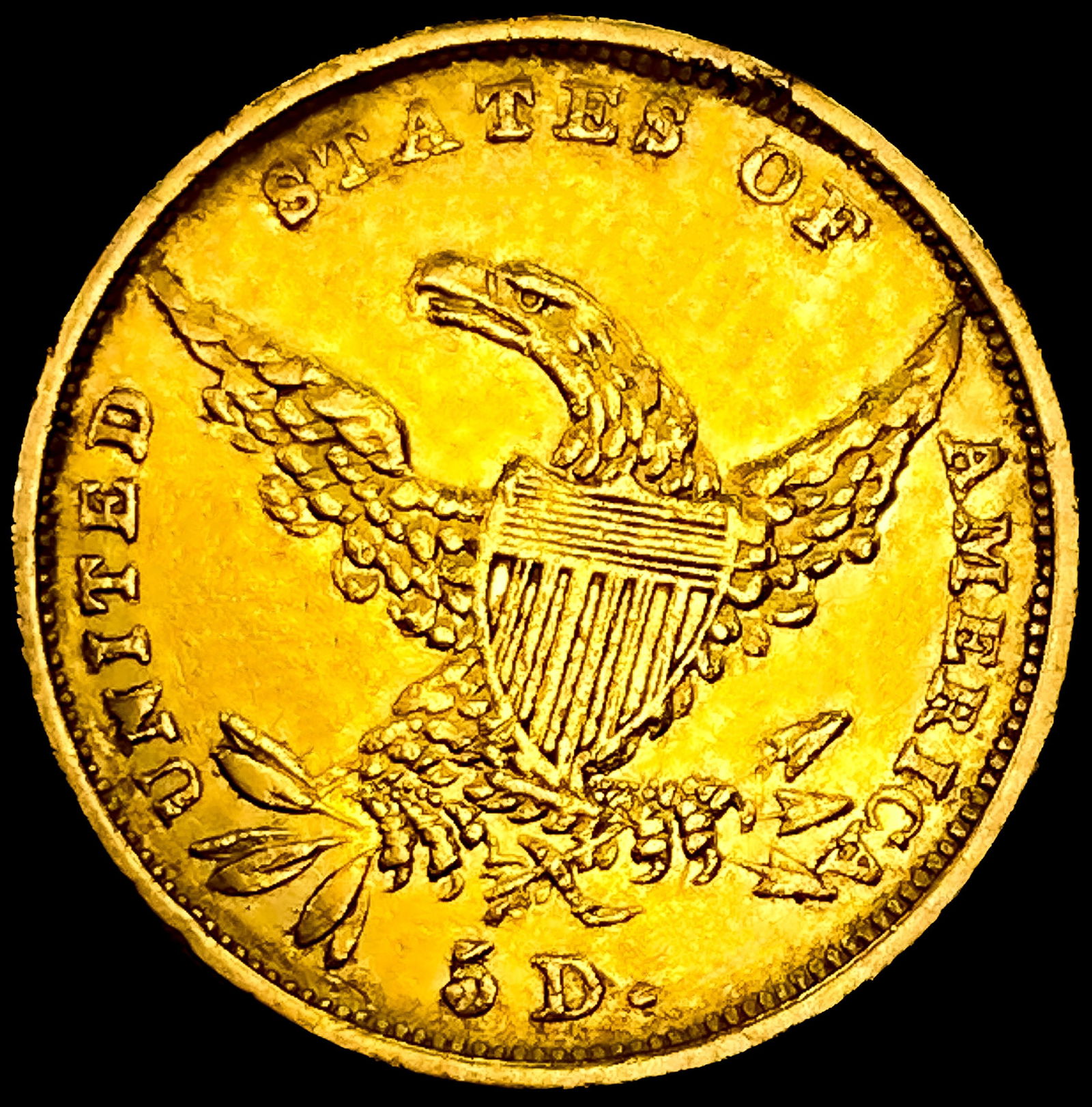 1836 $5 Gold Half Eagle - 2