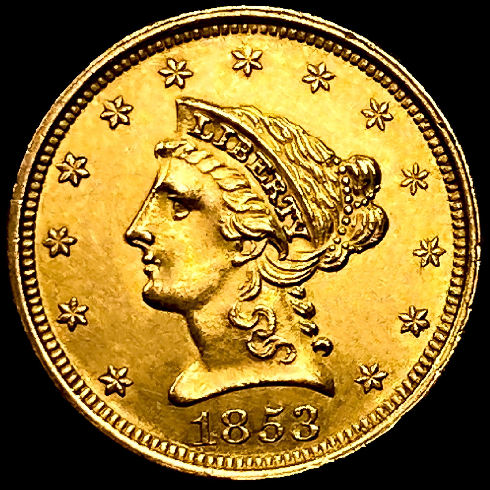 1853 $2.50 Gold Quarter Eagle: 1853 $2.50 Gold Quarter Eagle