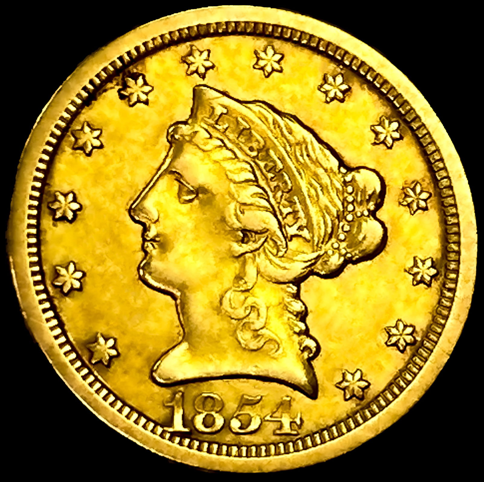 1854-O $2.50 Gold Quarter Eagle: 1854-O $2.50 Gold Quarter Eagle