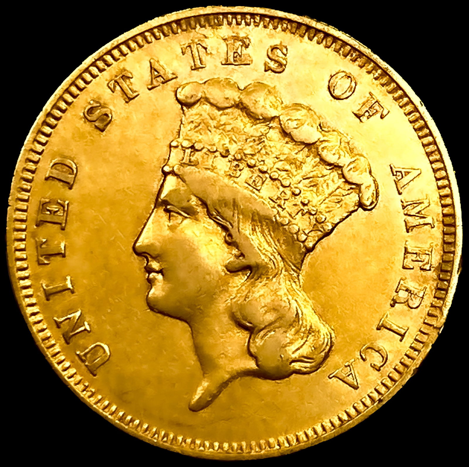 1856-S $3 Gold Piece: 1856-S $3 Gold Piece
