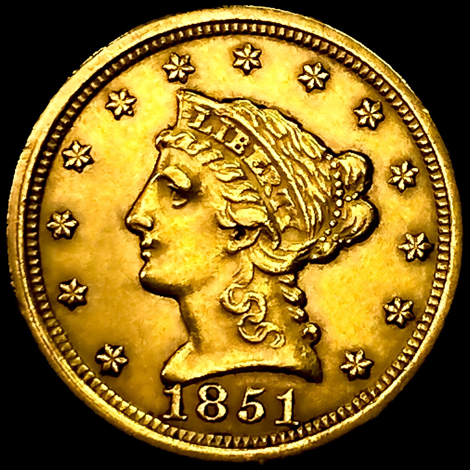 1851 $2.50 Gold Quarter Eagle: 1851 $2.50 Gold Quarter Eagle
