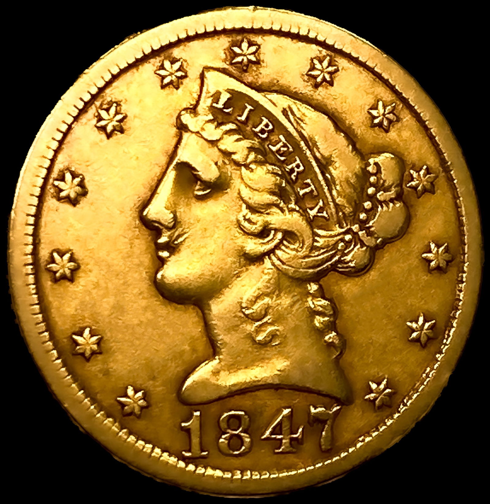 1847 $2.50 Gold Quarter Eagle (1 of 2)