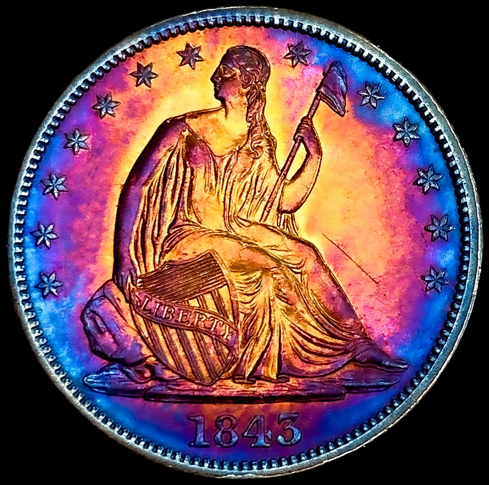 1843 Seated Liberty Half Dollar: 1843 Seated Liberty Half Dollar