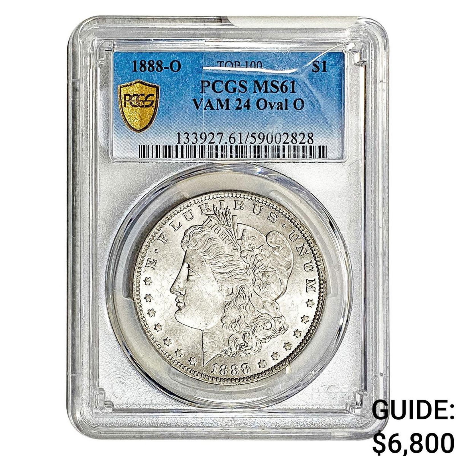 1888-O Morgan Silver Dollar PCGS MS61 VAM24 Oval O: 1888-O Morgan Silver Dollar PCGS MS61 VAM24 Oval O