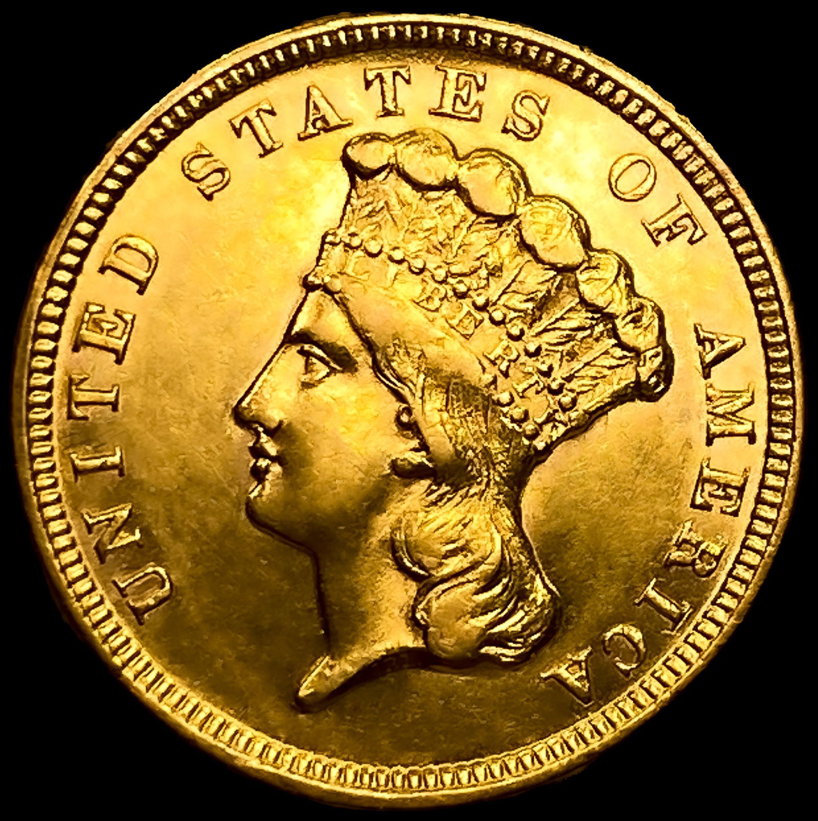 1854 $3 Gold Piece: 1854 $3 Gold Piece