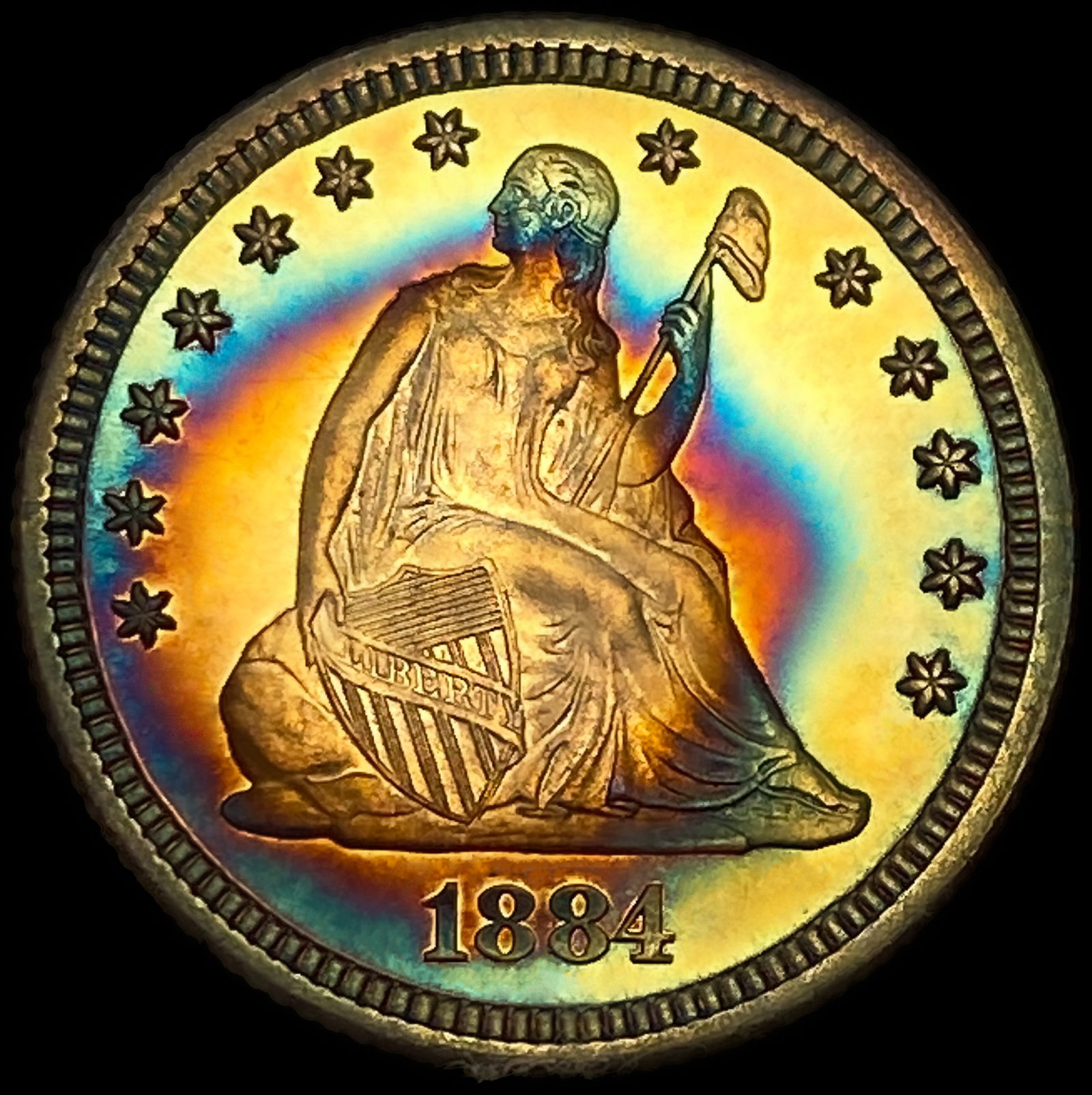 1884 Seated Liberty Quarter: 1884 Seated Liberty Quarter