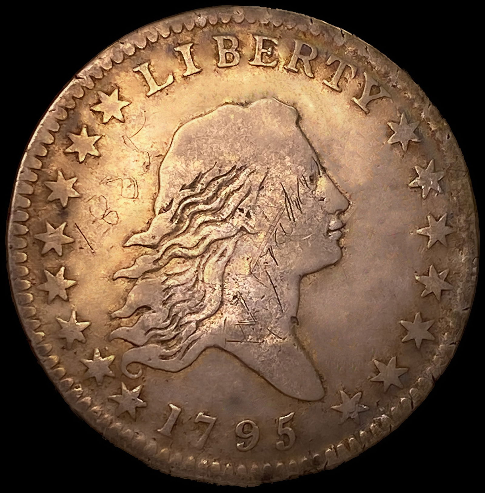 1795 2 Leaves Flowing Hair Half Dollar: 1795 2 Leaves Flowing Hair Half Dollar
