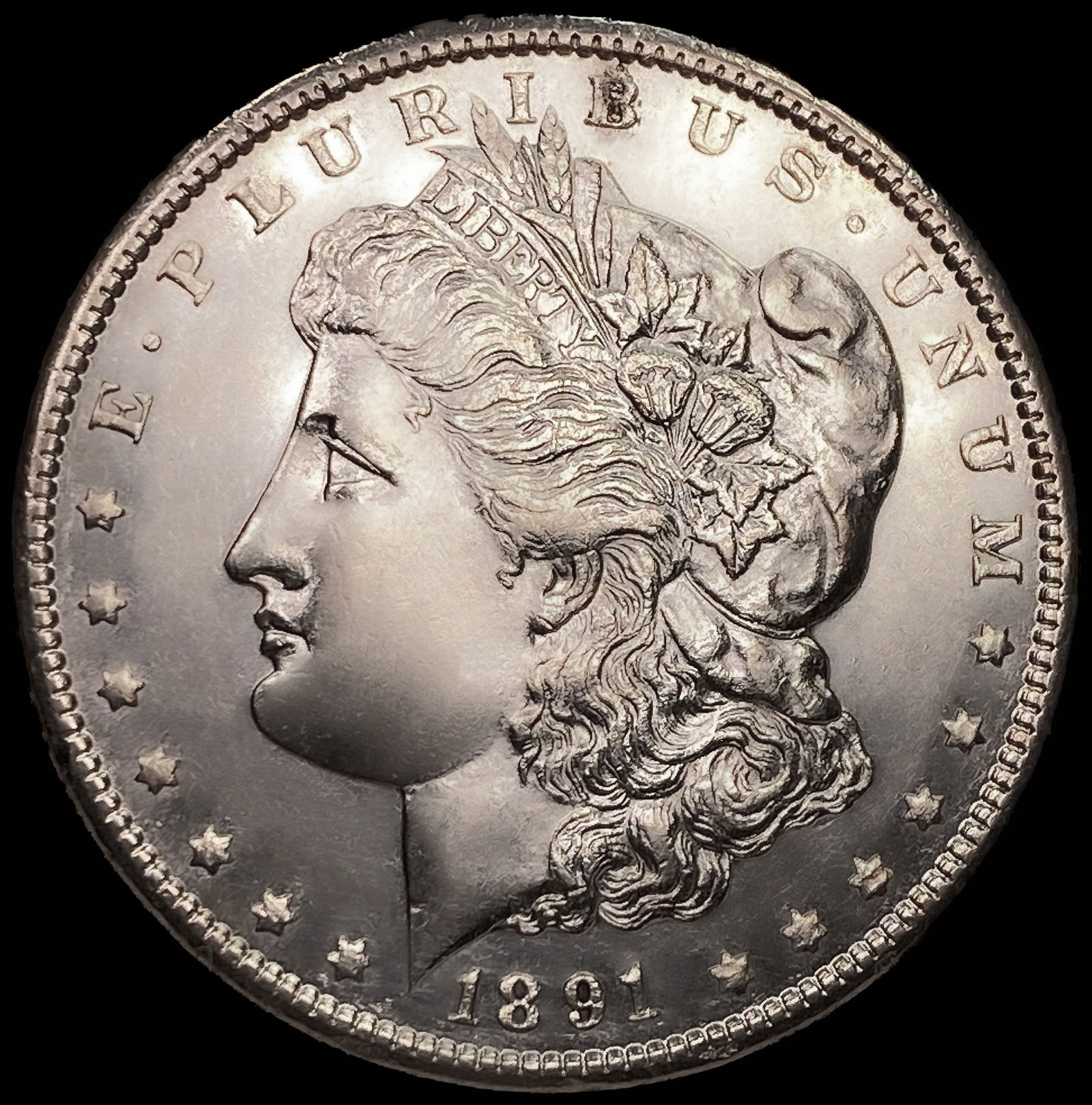 1891-CC Spitting Eagle Morgan Silver Dollar: 1891-CC Spitting Eagle Morgan Silver Dollar