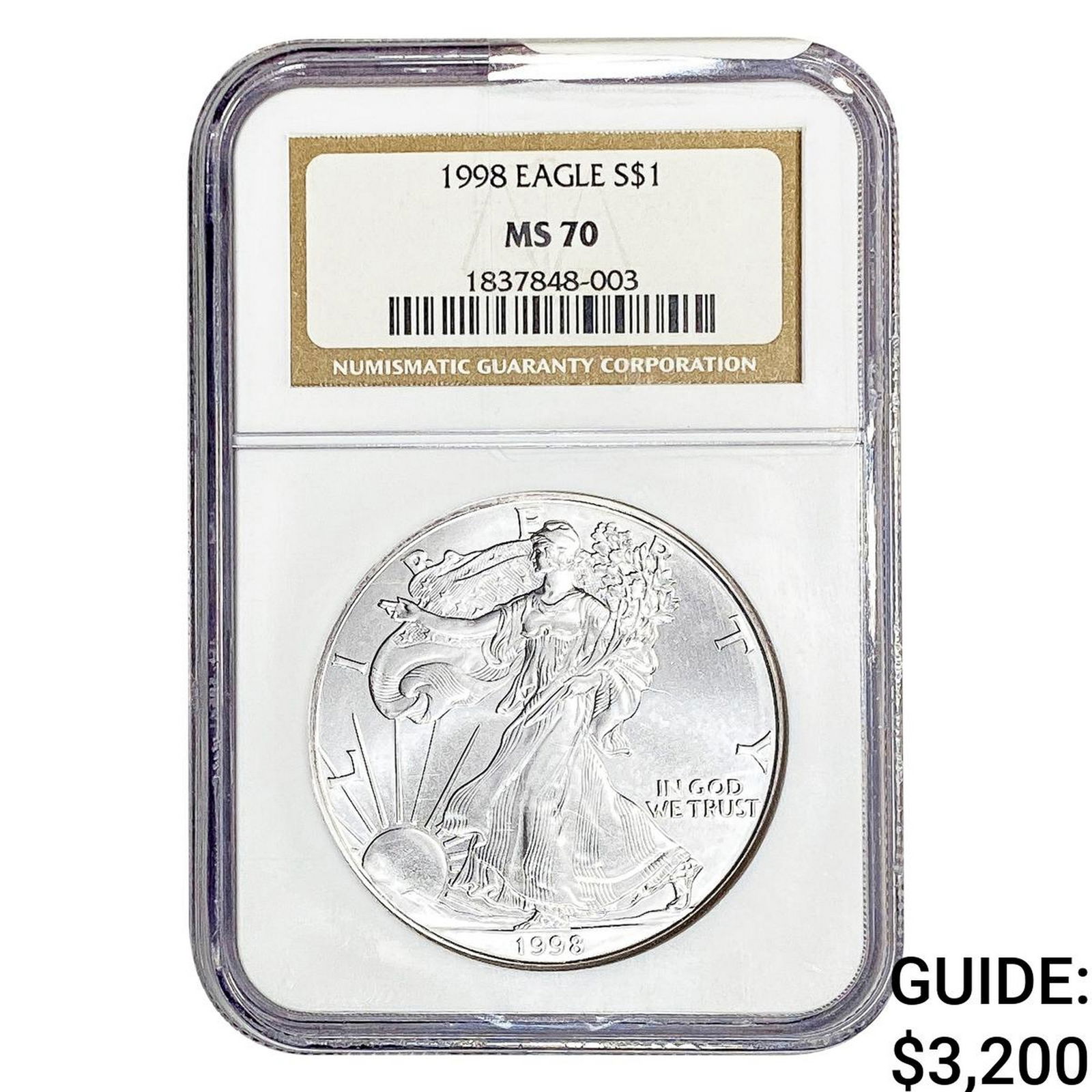 1998 Silver Eagle NGC MS70 (1 of 2)