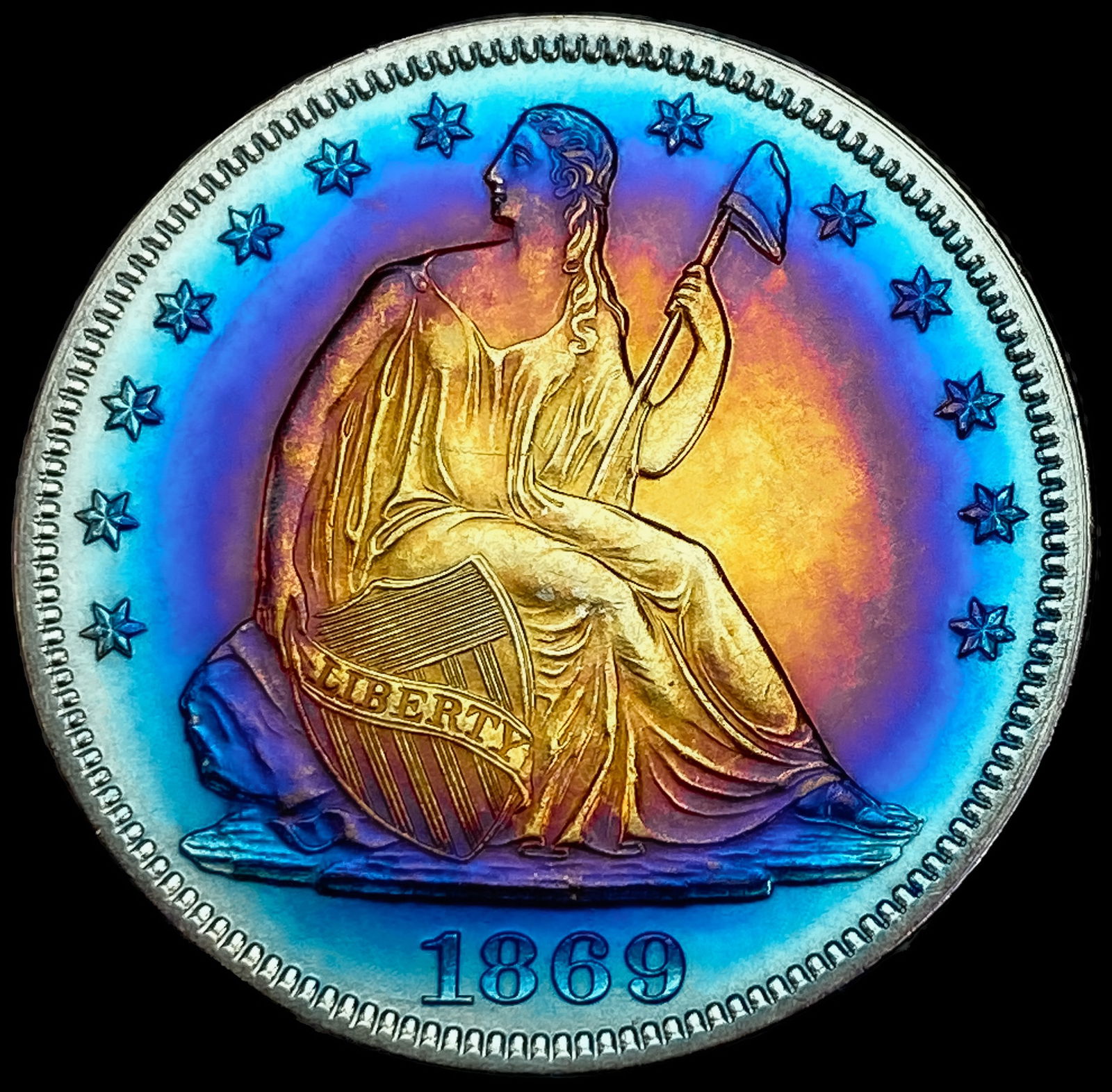 1869 Motto Seated Liberty Half Dollar: 1869 Motto Seated Liberty Half Dollar