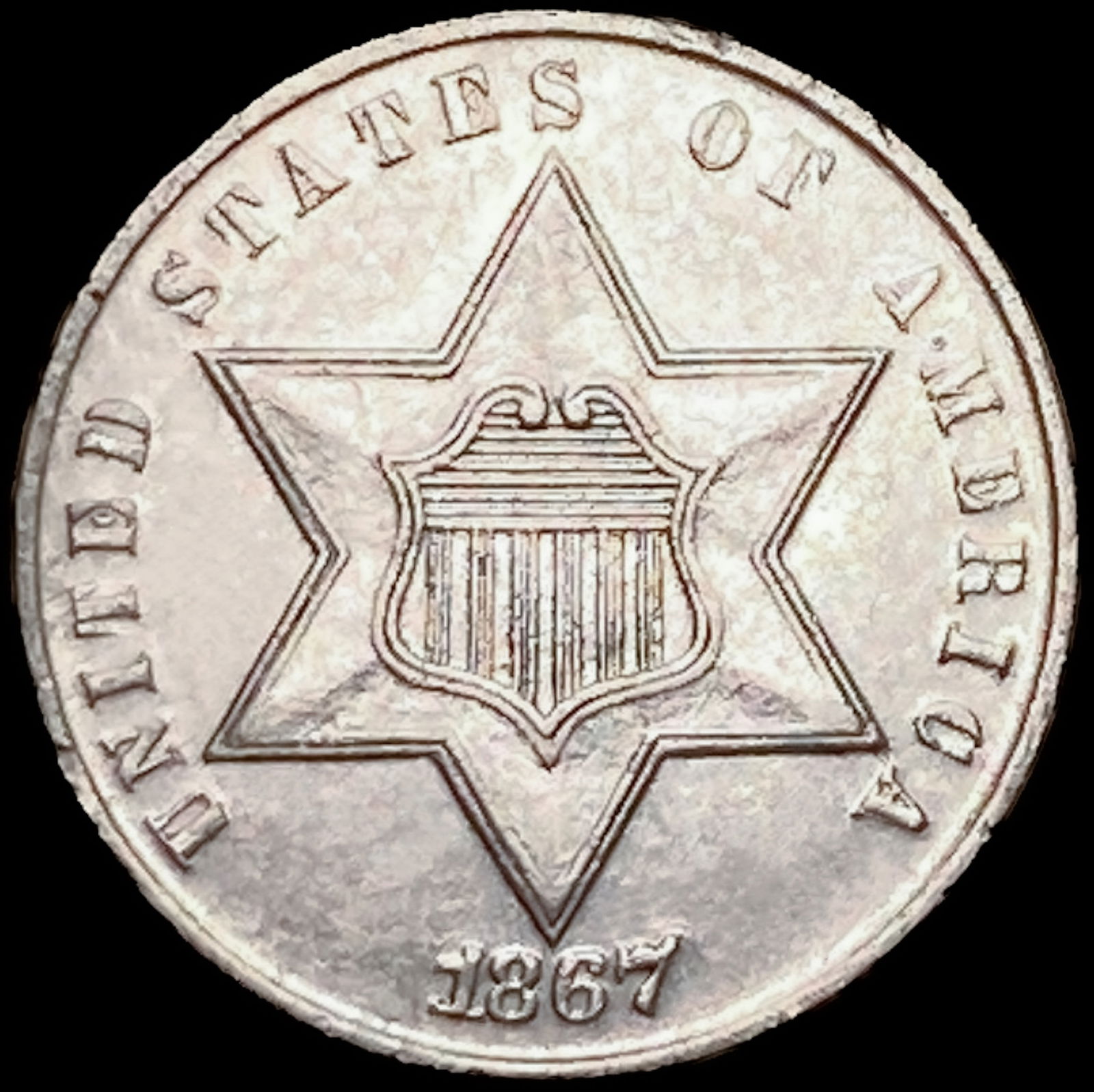 1867 Silver Three Cent: 1867 Silver Three Cent