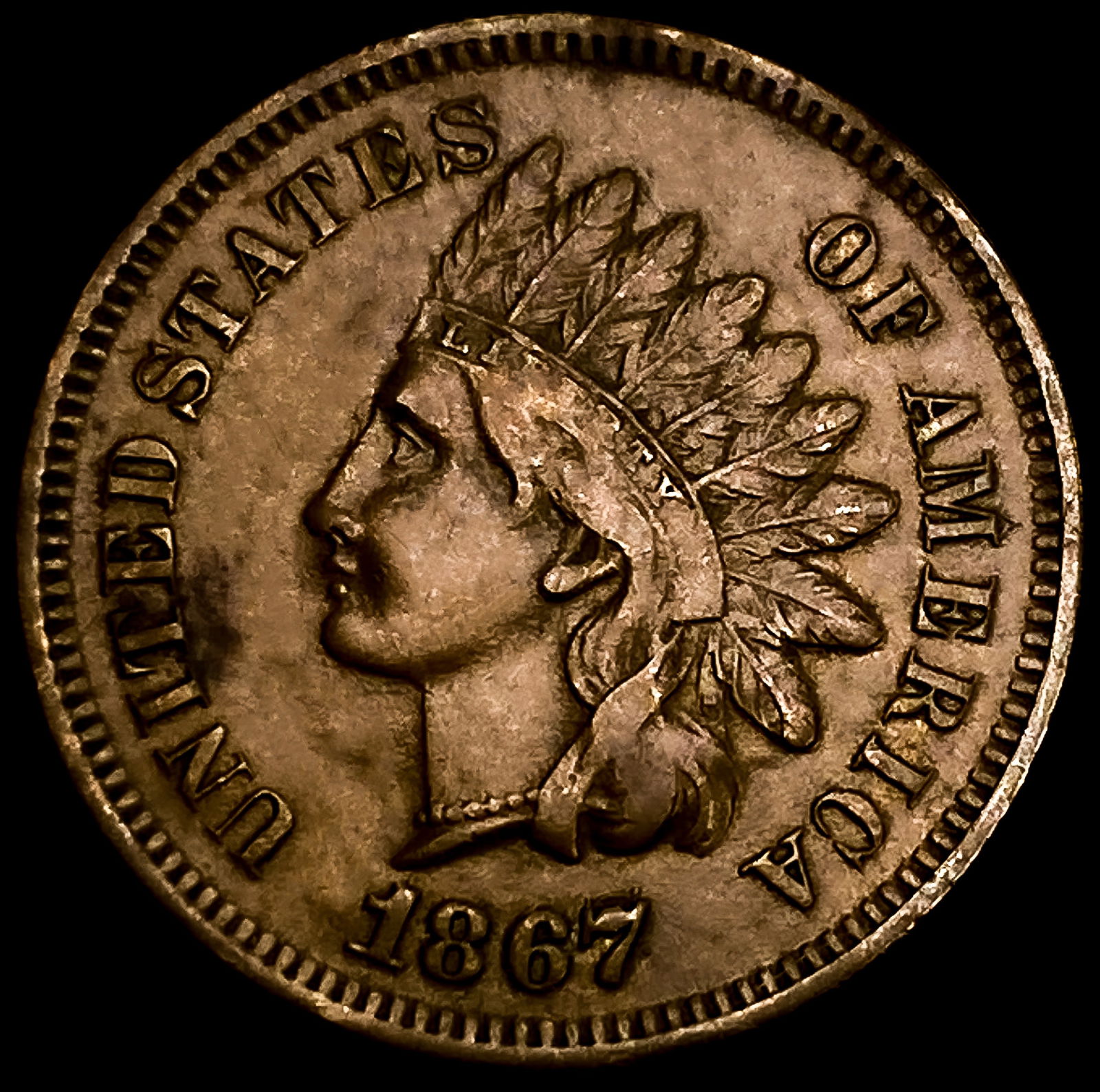 1867/67 Indian Head Cent (1 of 2)