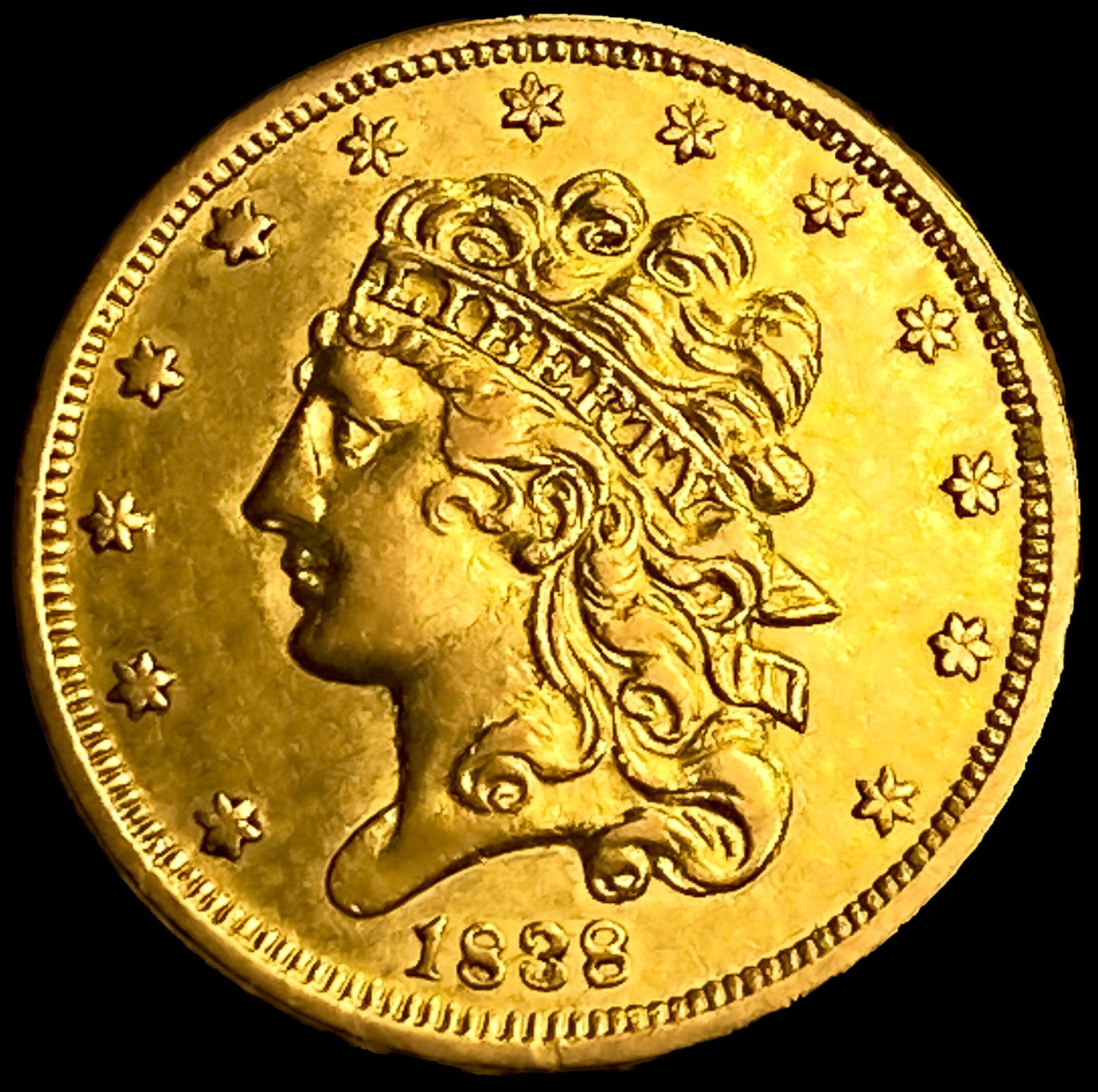 1838 $5 Gold Half Eagle: 1838 $5 Gold Half Eagle
