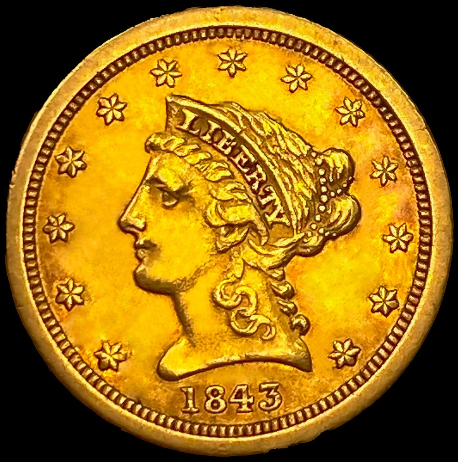 1843-O $2.50 Gold Quarter Eagle: 1843-O $2.50 Gold Quarter Eagle