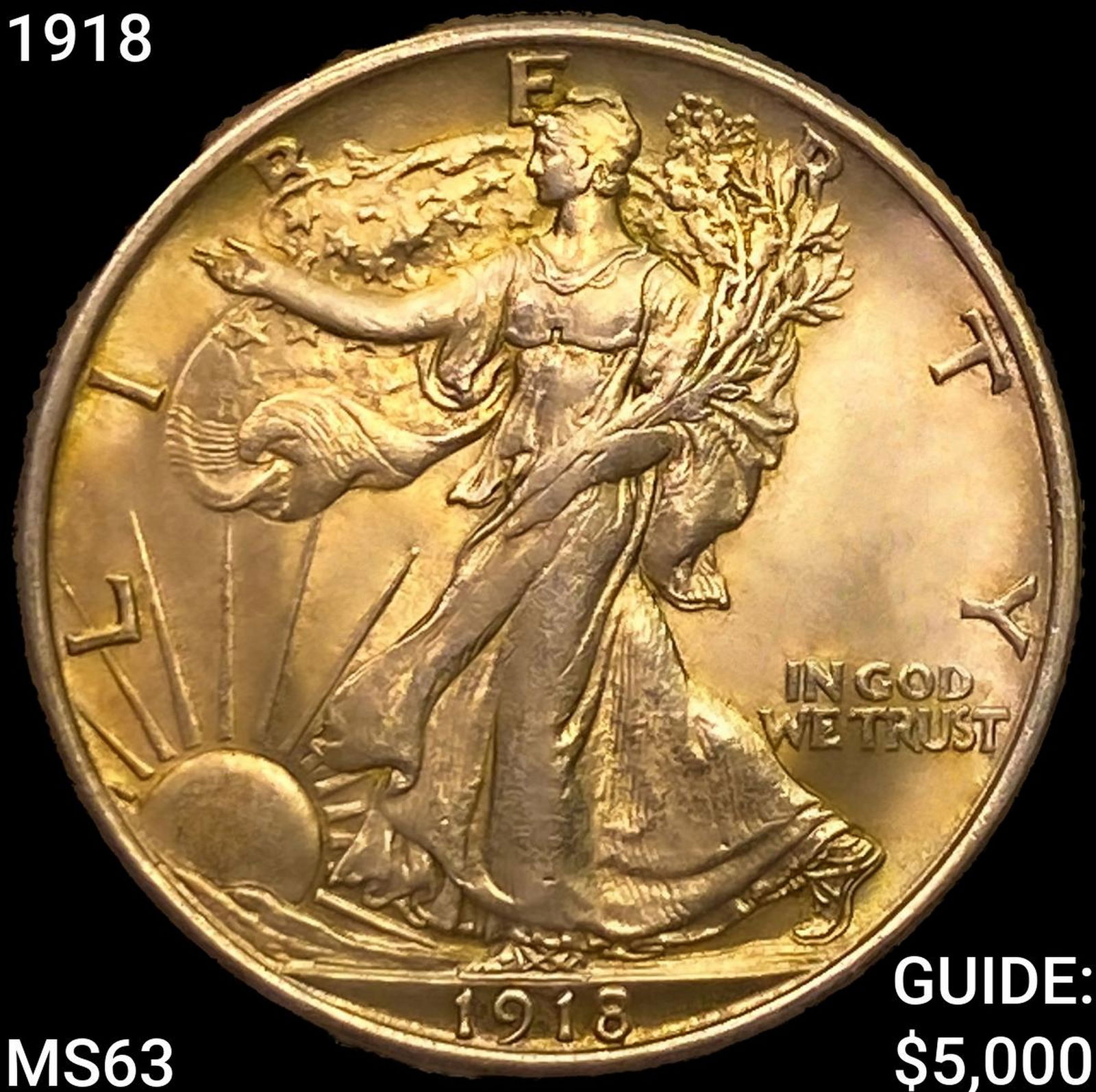 1918 Walking Liberty Half Dollar (1 of 2)