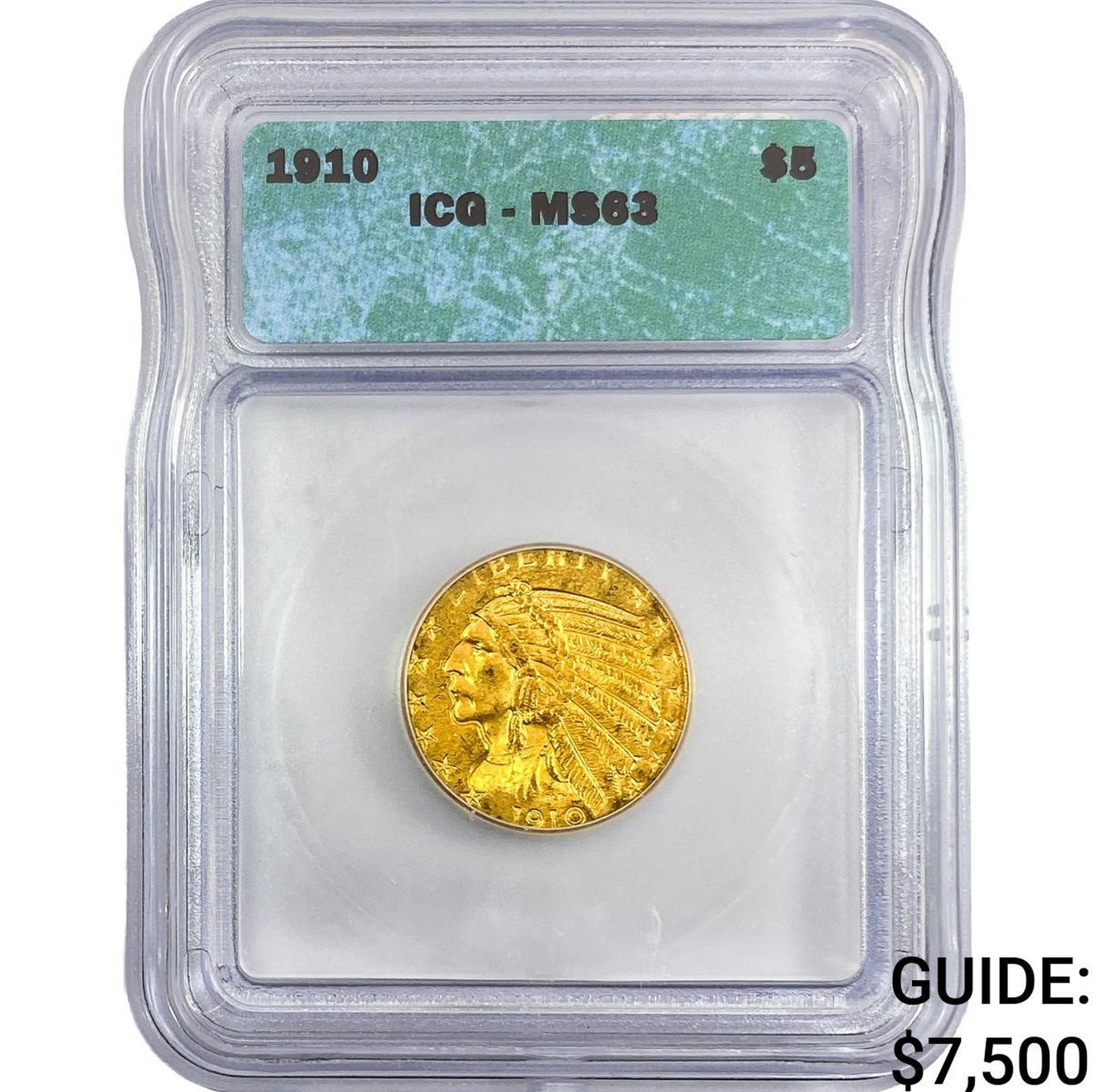 1910 $5 Gold Half Eagle ICG MS63 (1 of 2)