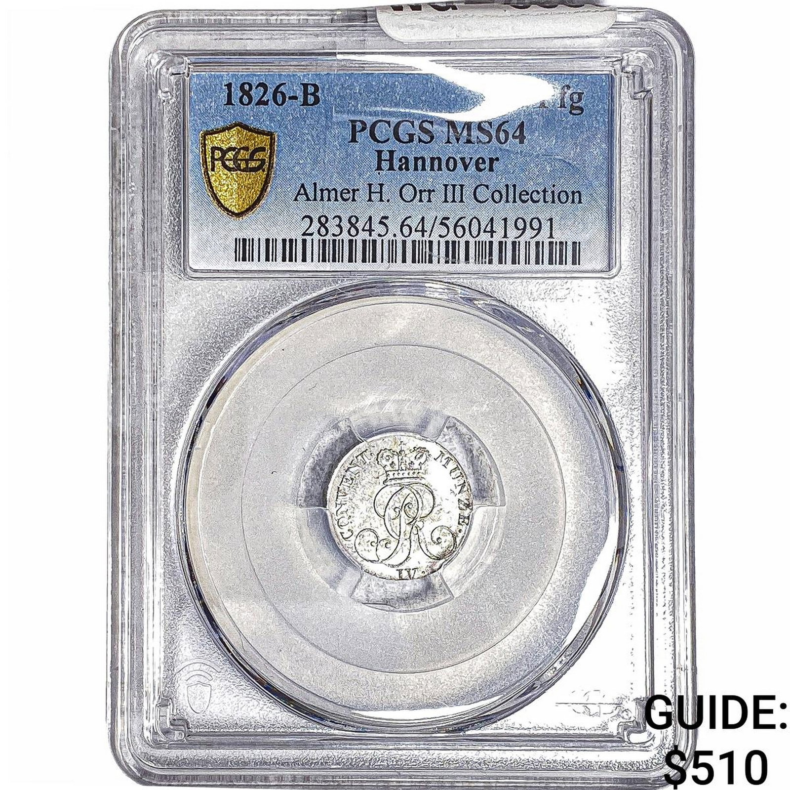 1826-B Hanover Silver 4 Pfennig PCGS MS64 (1 of 2)