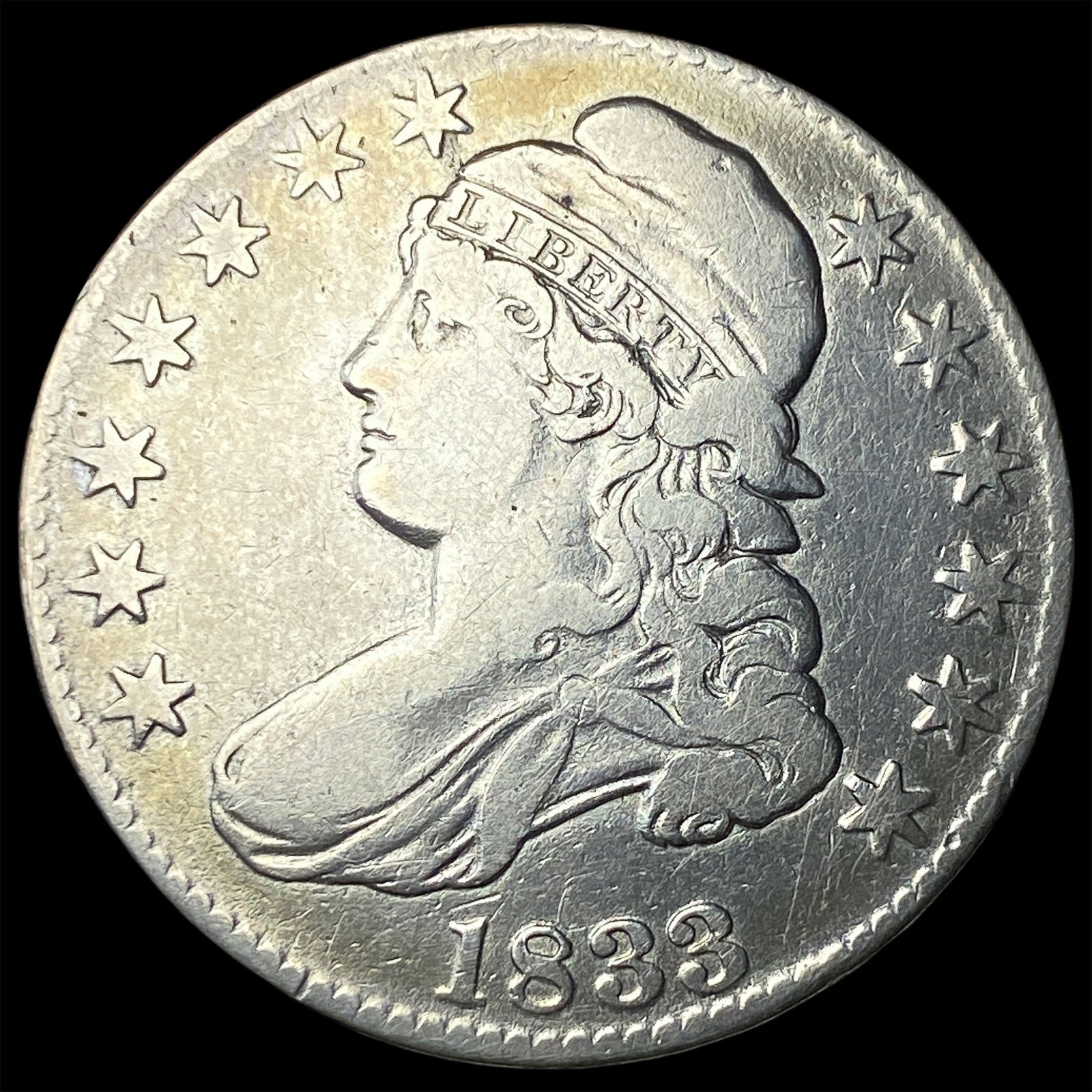 1833 Capped Bust Half Dollar LIGHTLY CIRCULATED (1 of 2)