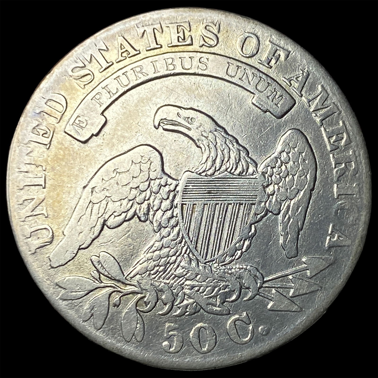 1833 Capped Bust Half Dollar LIGHTLY CIRCULATED - 2