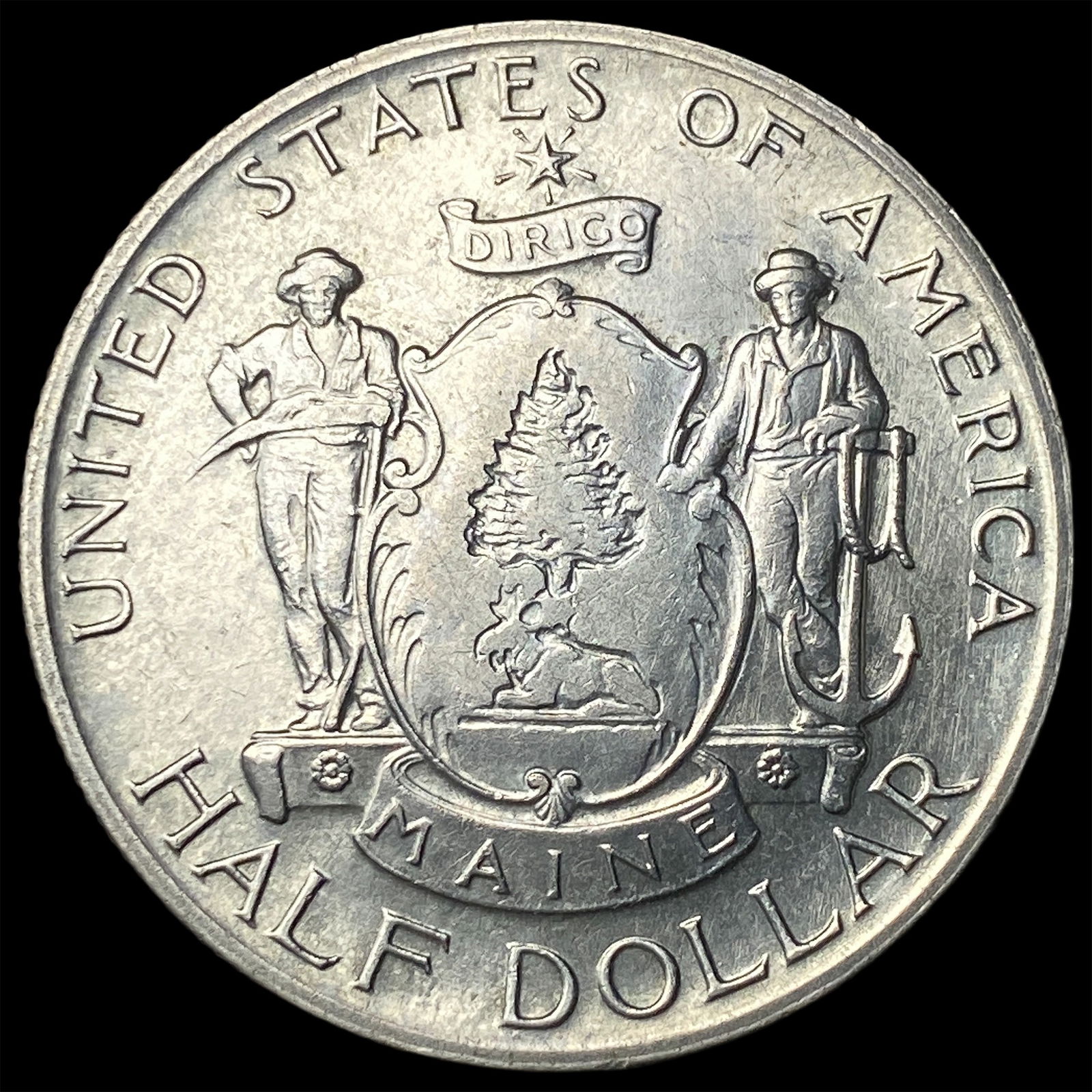 1920 Silver Half Dollar Maine Centennial UNCIRCULATED: 1920 Silver Half Dollar Maine Centennial UNCIRCULATED