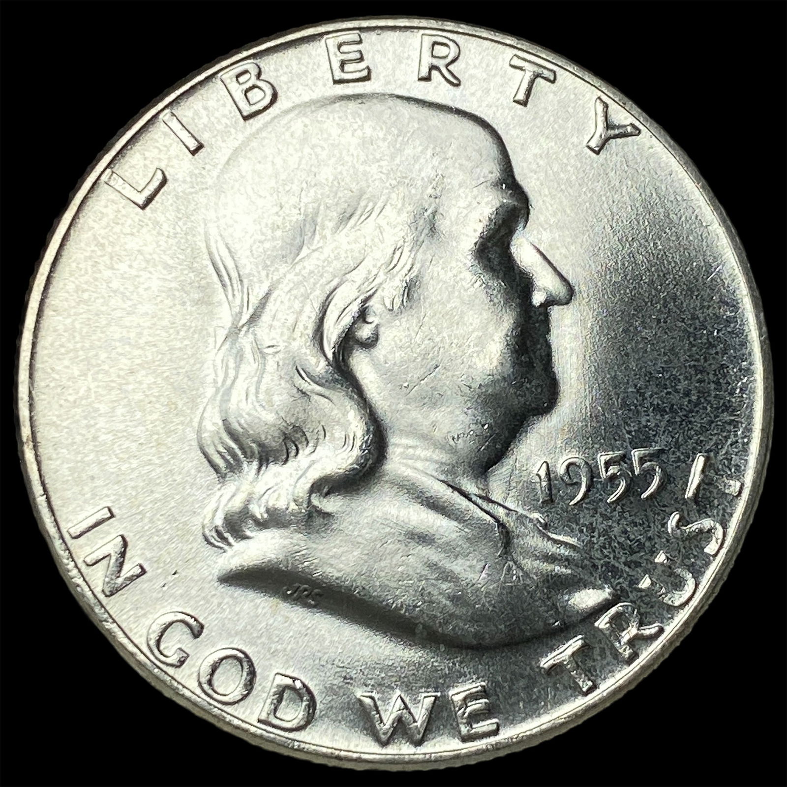1955 Silver Half Dollar Franklin CHOICE BU: 1955 Silver Half Dollar Franklin CHOICE BU