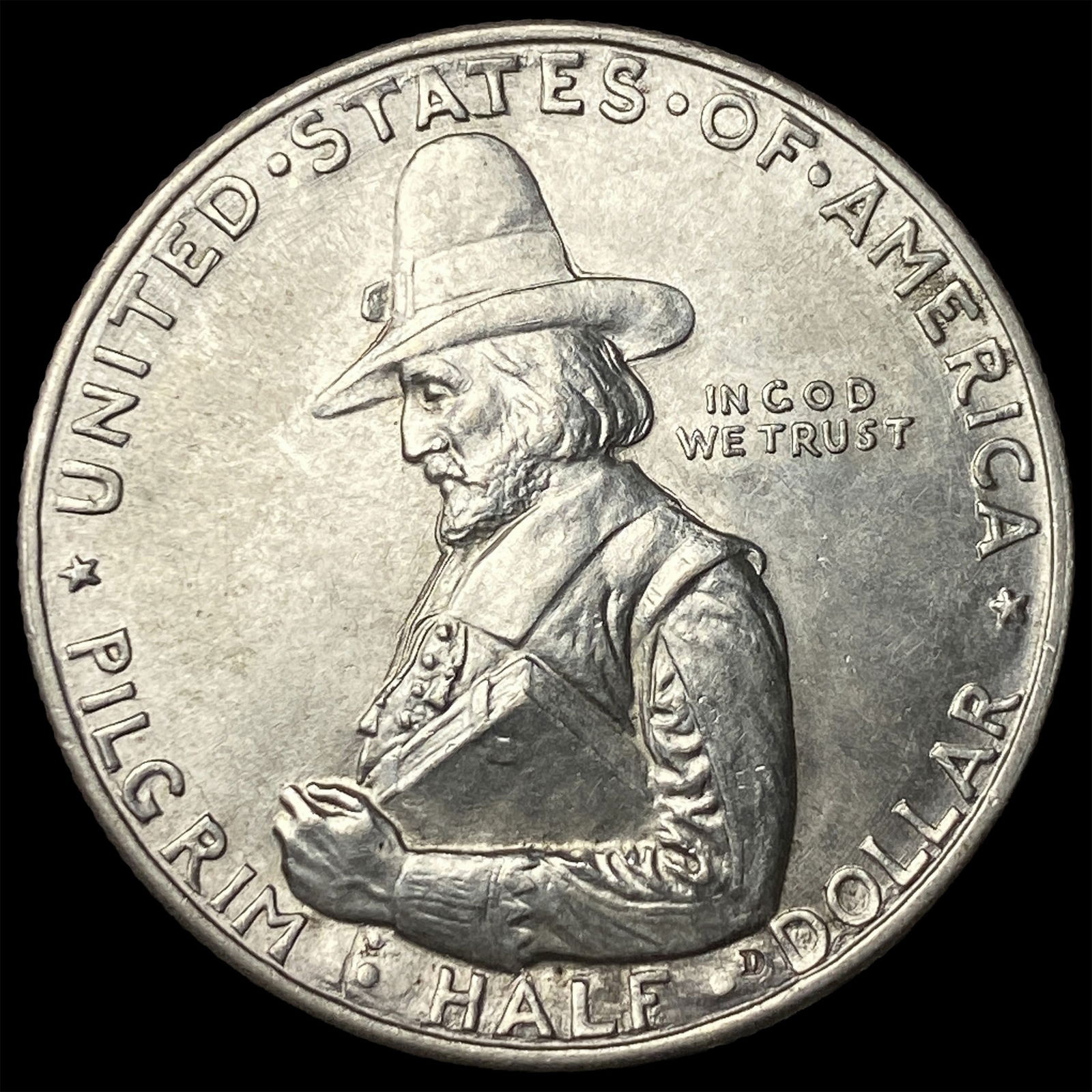 1920 Silver Pilgrim Tercentenary Half Dollar UNCIRCULATED: 1920 Silver Pilgrim Tercentenary Half Dollar UNCIRCULATED