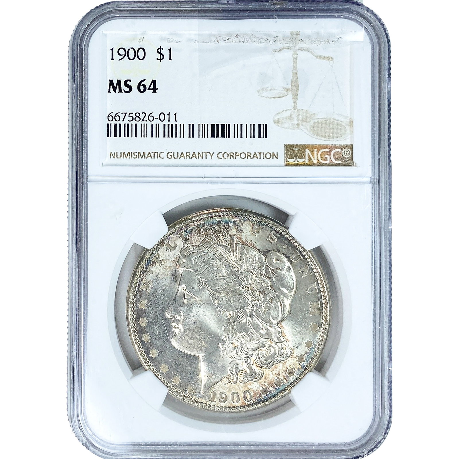 1900 Morgan Silver Dollar NGC MS64: 1900 Morgan Silver Dollar NGC MS64
